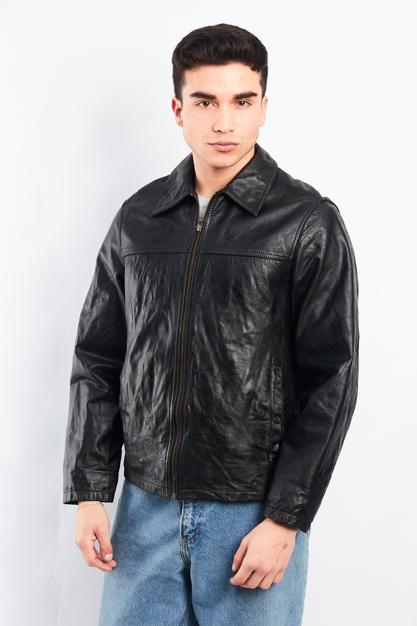 2000 Cowhide Leather Harrington Jacket (M)