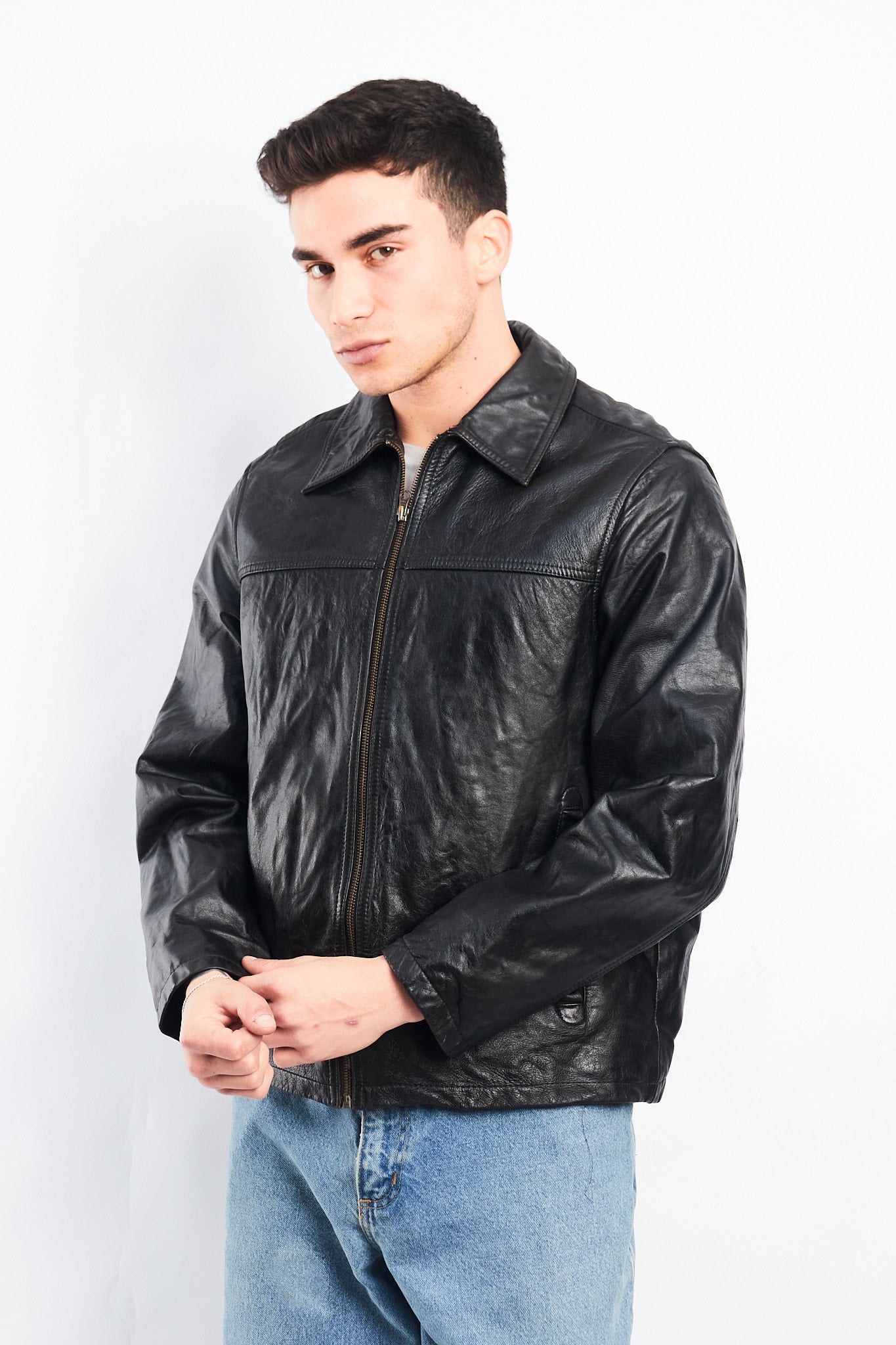 2000 Cowhide Leather Harrington Jacket (M)