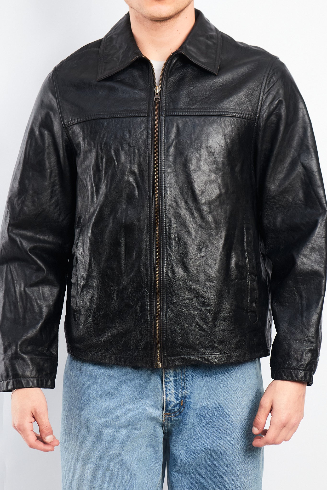2000 Cowhide Leather Harrington Jacket (M)