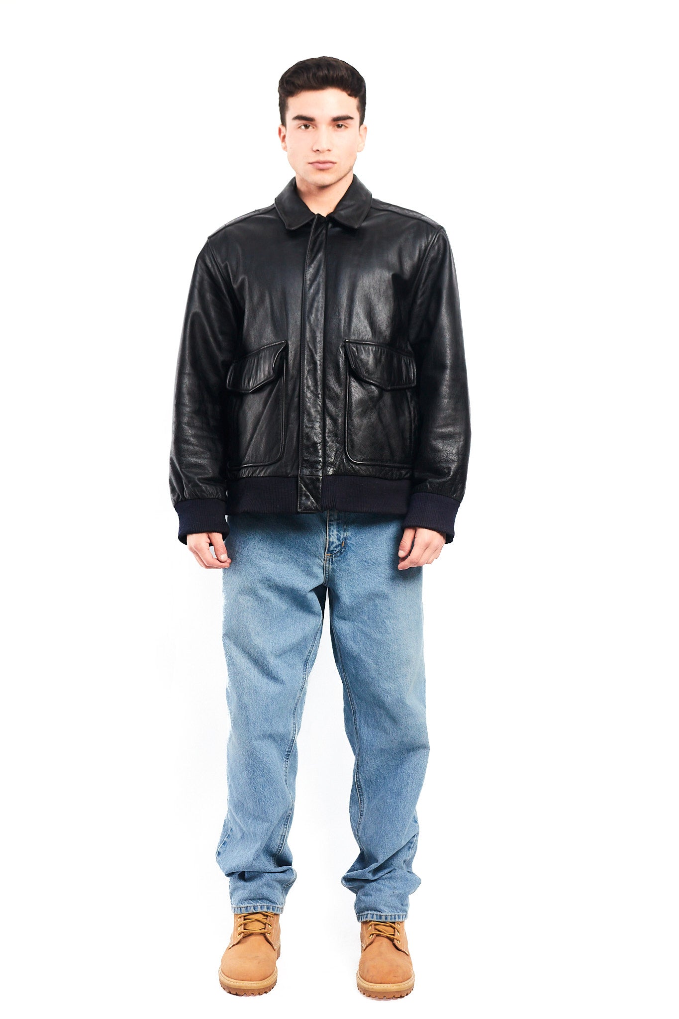2000 Vintage A-2 Leather Flight Jacket (L)