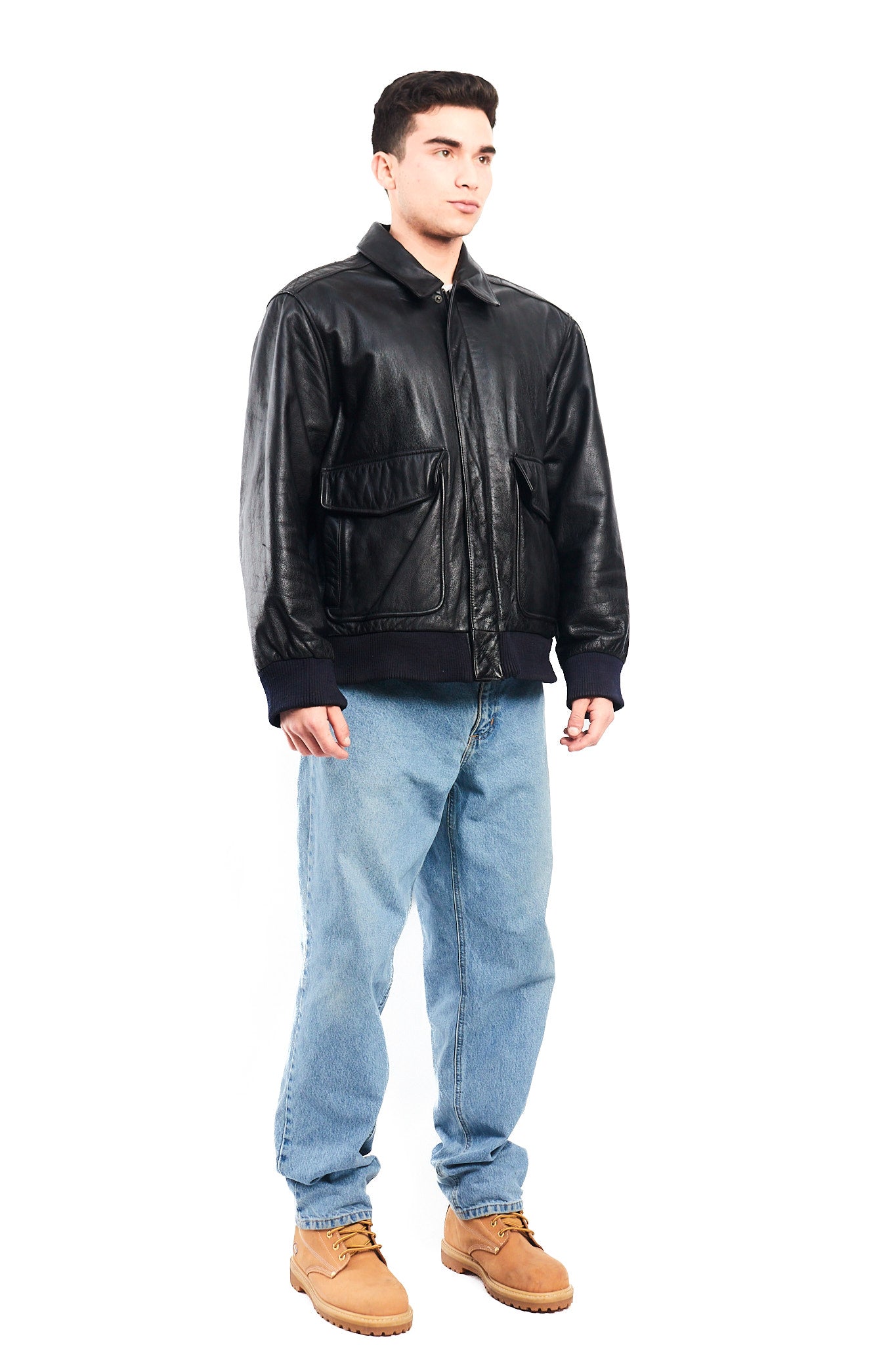 2000 Vintage A-2 Leather Flight Jacket (L)