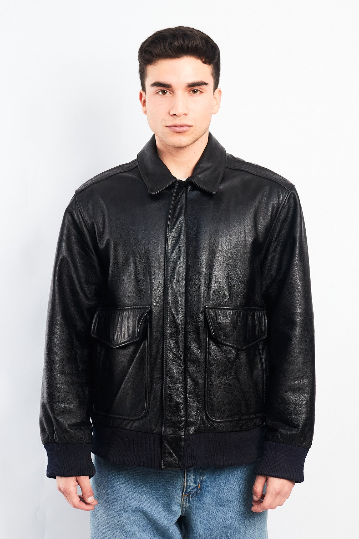 2000 Vintage A-2 Leather Flight Jacket (L)