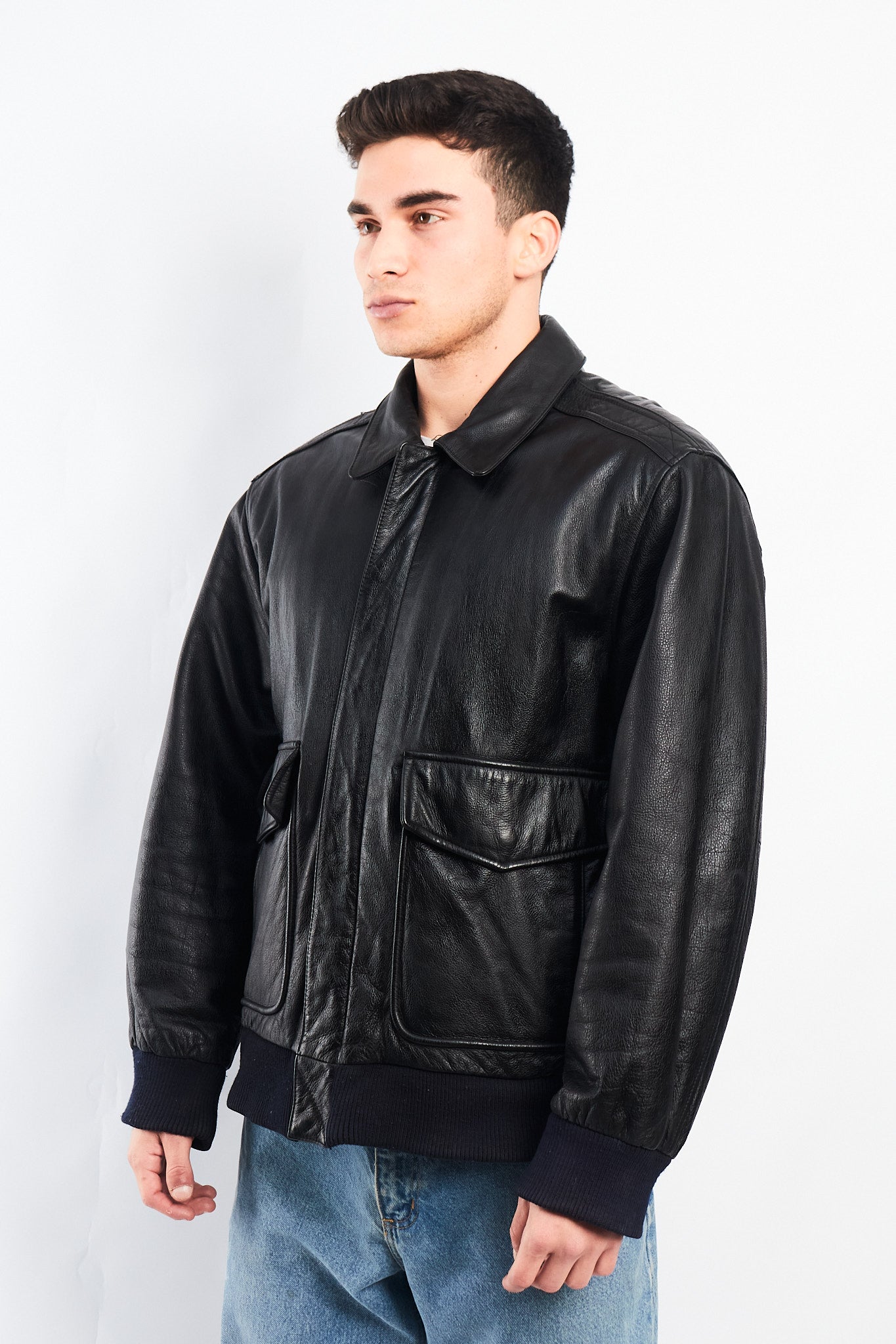 2000 Vintage A-2 Leather Flight Jacket (L)