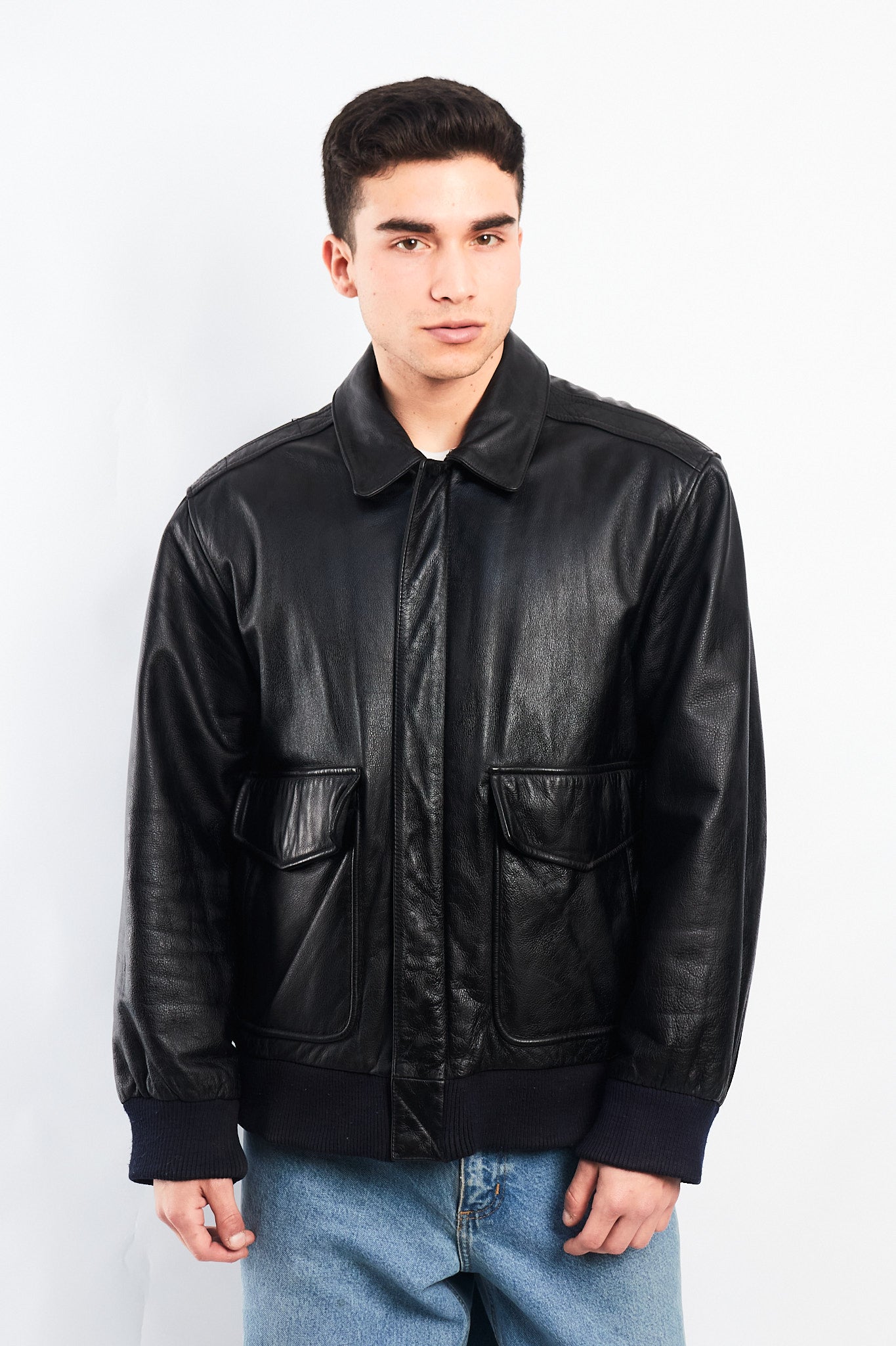 2000 Vintage A-2 Leather Flight Jacket (L)