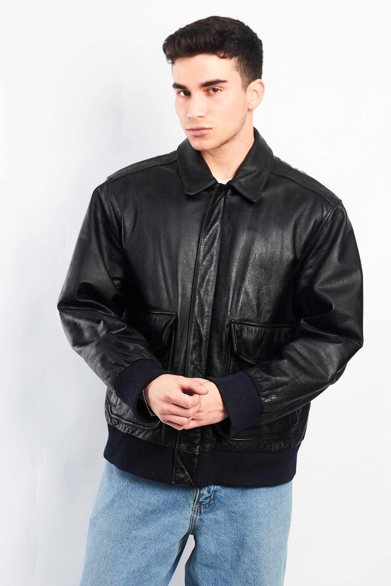 2000 Vintage A-2 Leather Flight Jacket (L)