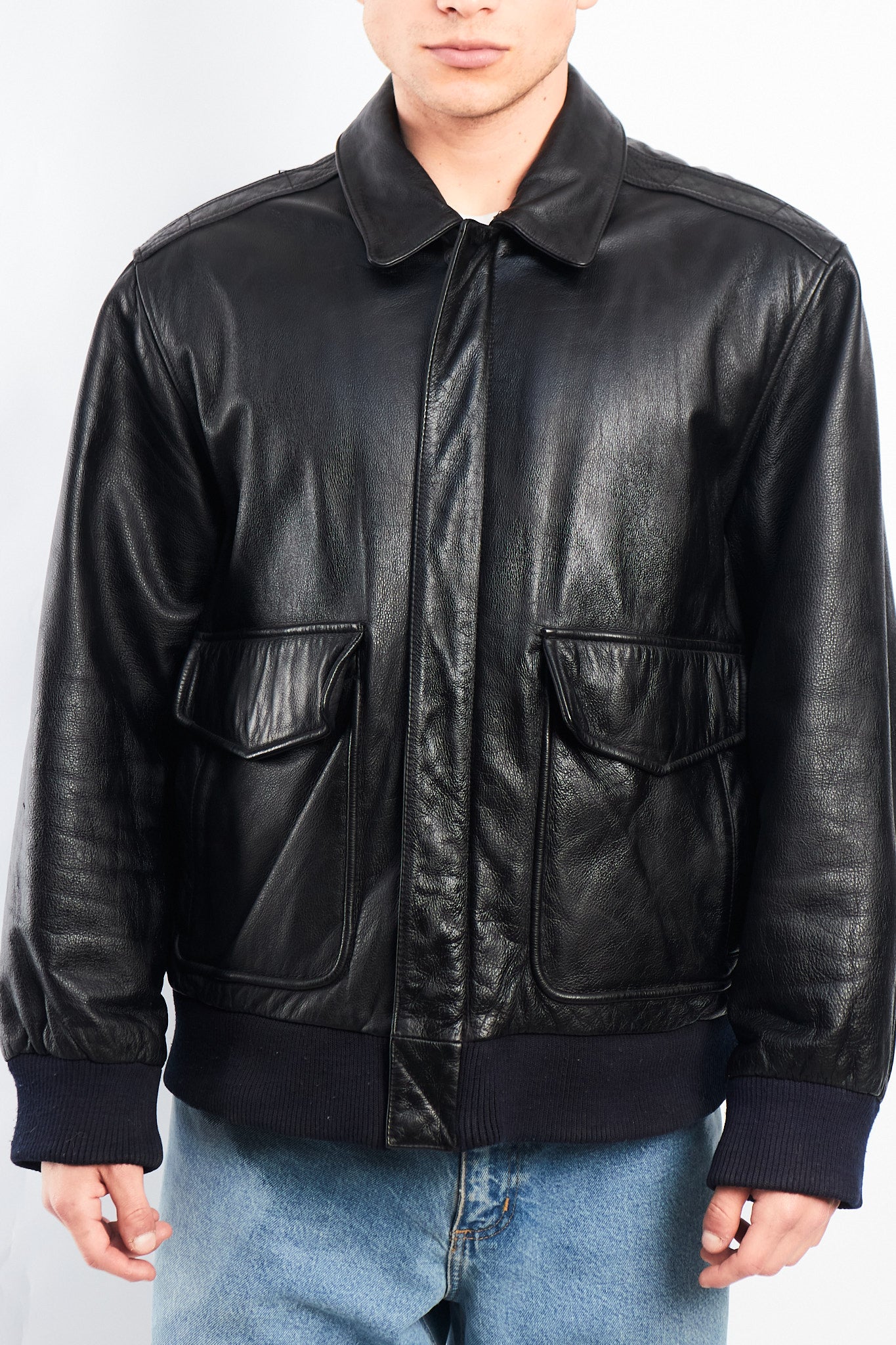 2000 Vintage A-2 Leather Flight Jacket (L)