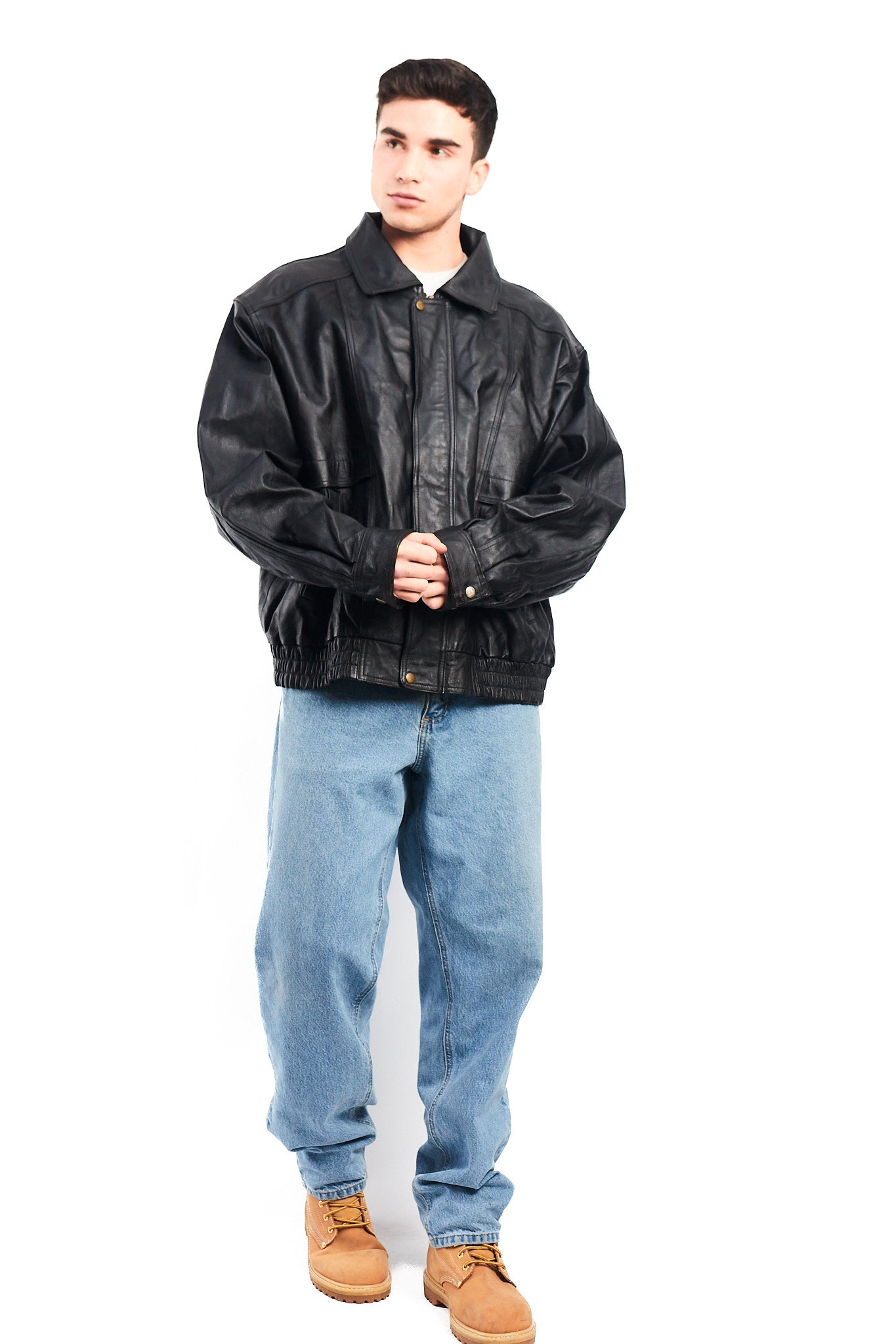 1990 Charles Klein Vintage Leather Bomber Jacket (XL)
