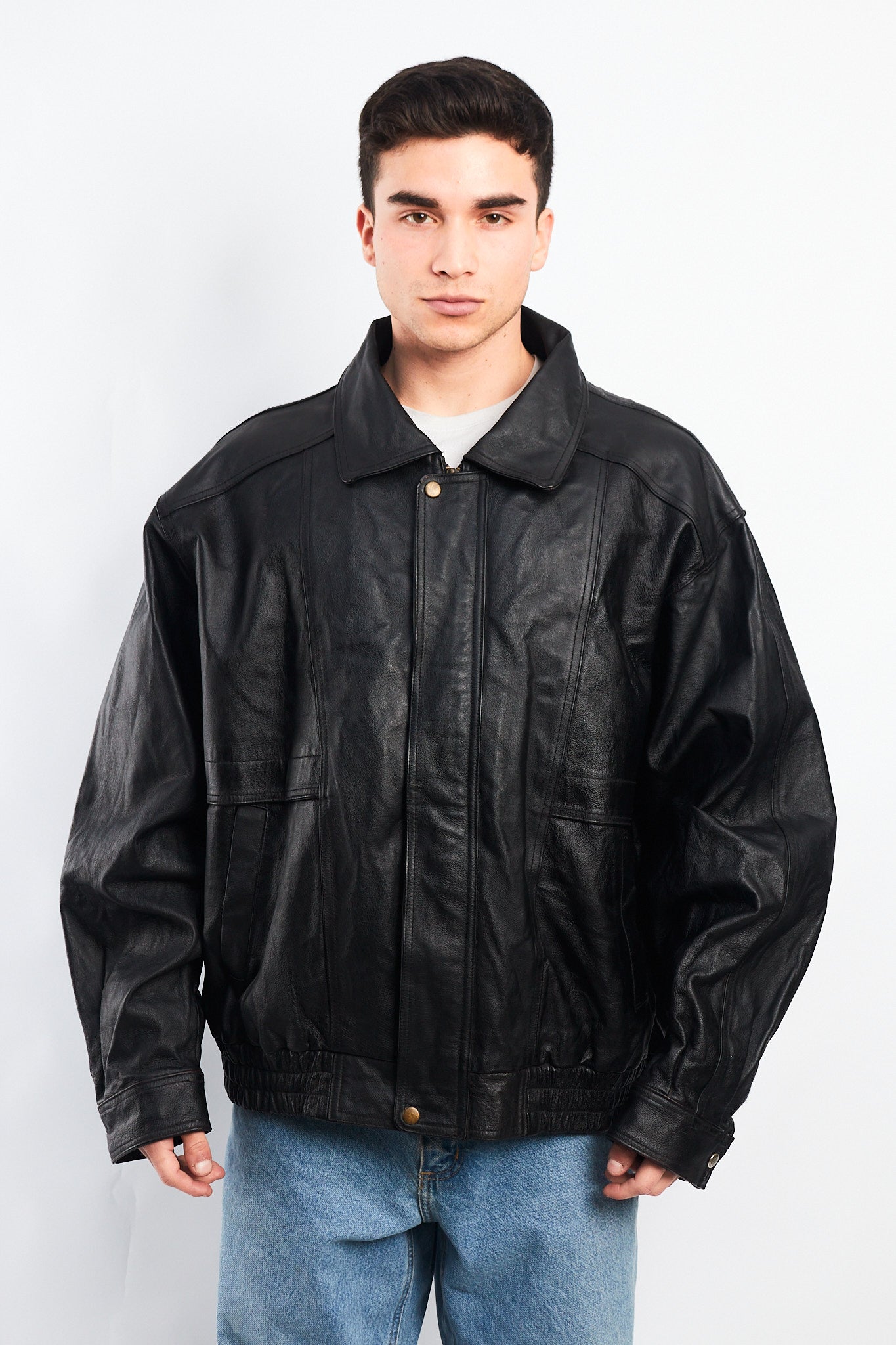 1990 Charles Klein Vintage Leather Bomber Jacket (XL)