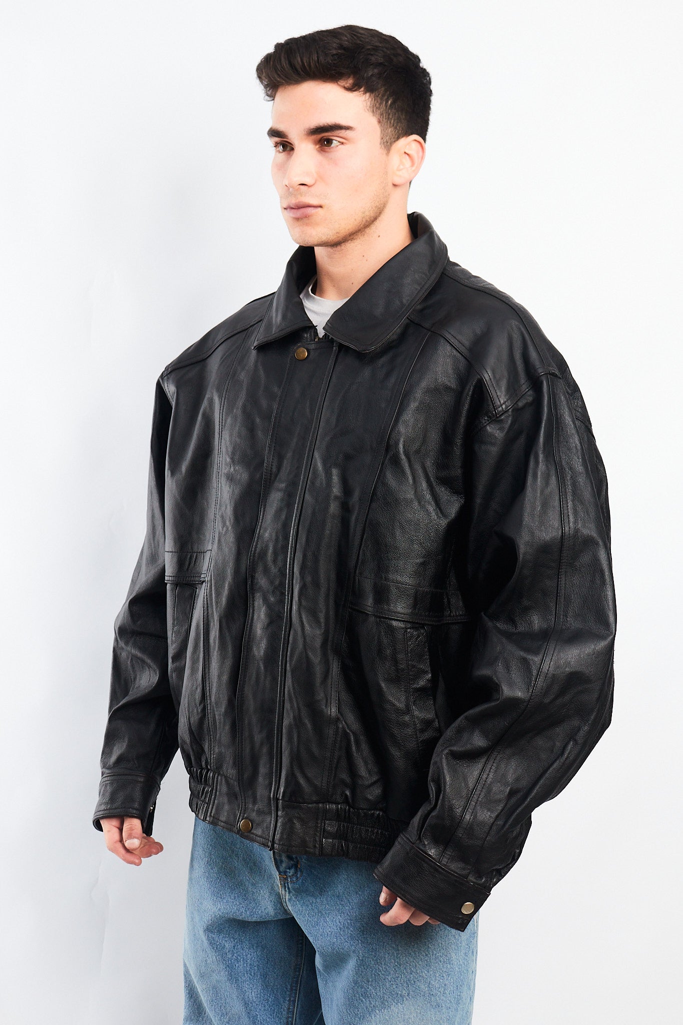 1990 Charles Klein Vintage Leather Bomber Jacket (XL)