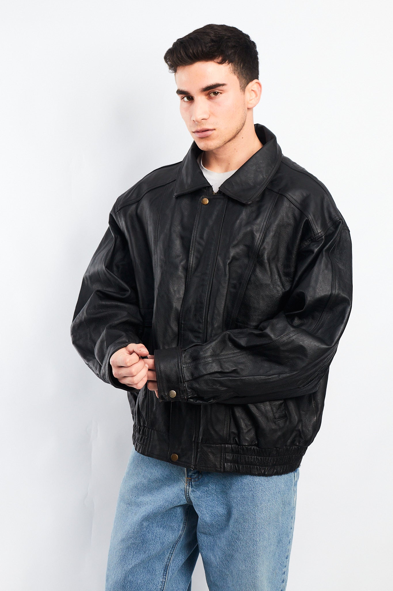 1990 Charles Klein Vintage Leather Bomber Jacket (XL)