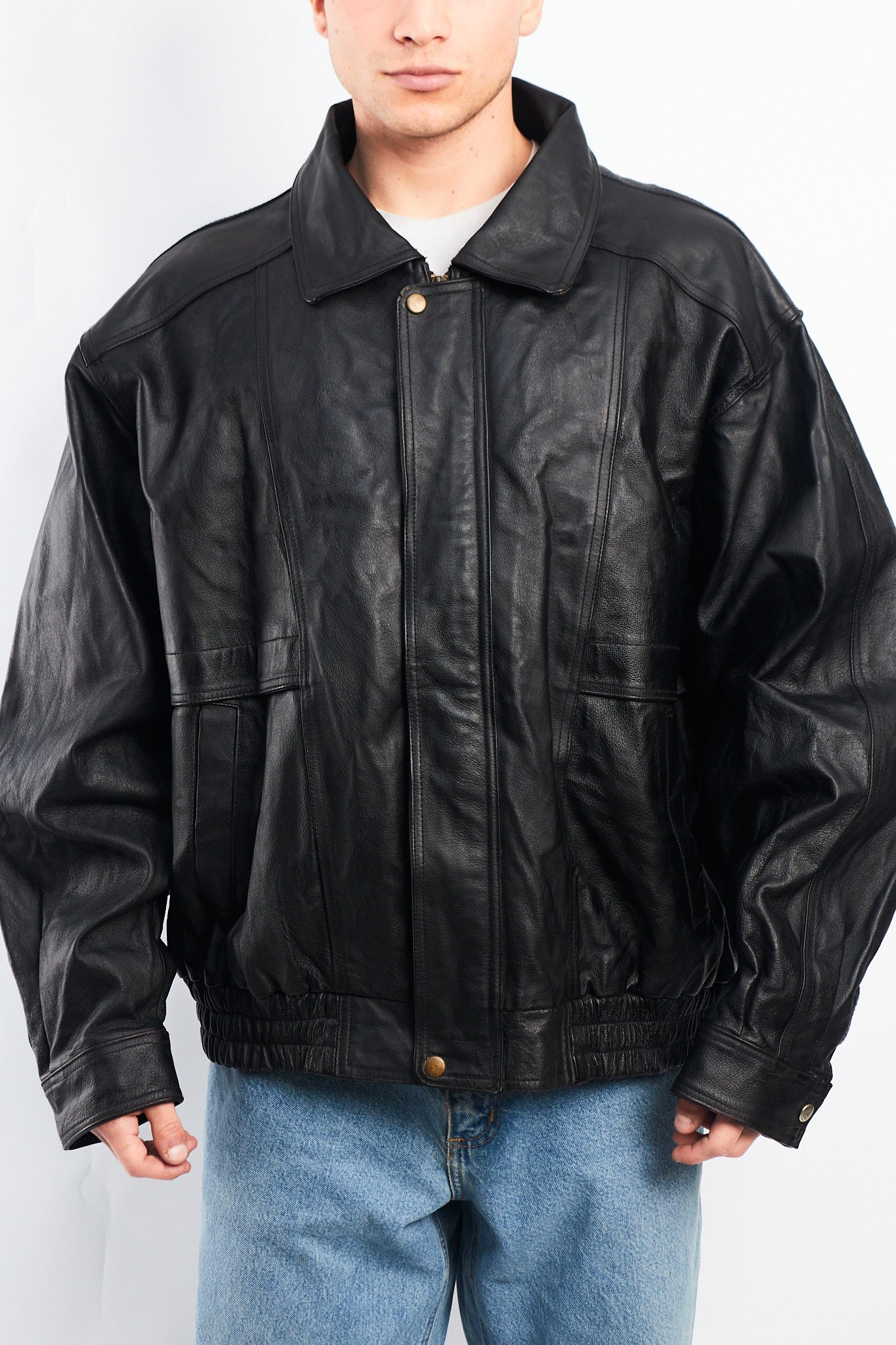 1990 Charles Klein Vintage Leather Bomber Jacket (XL)