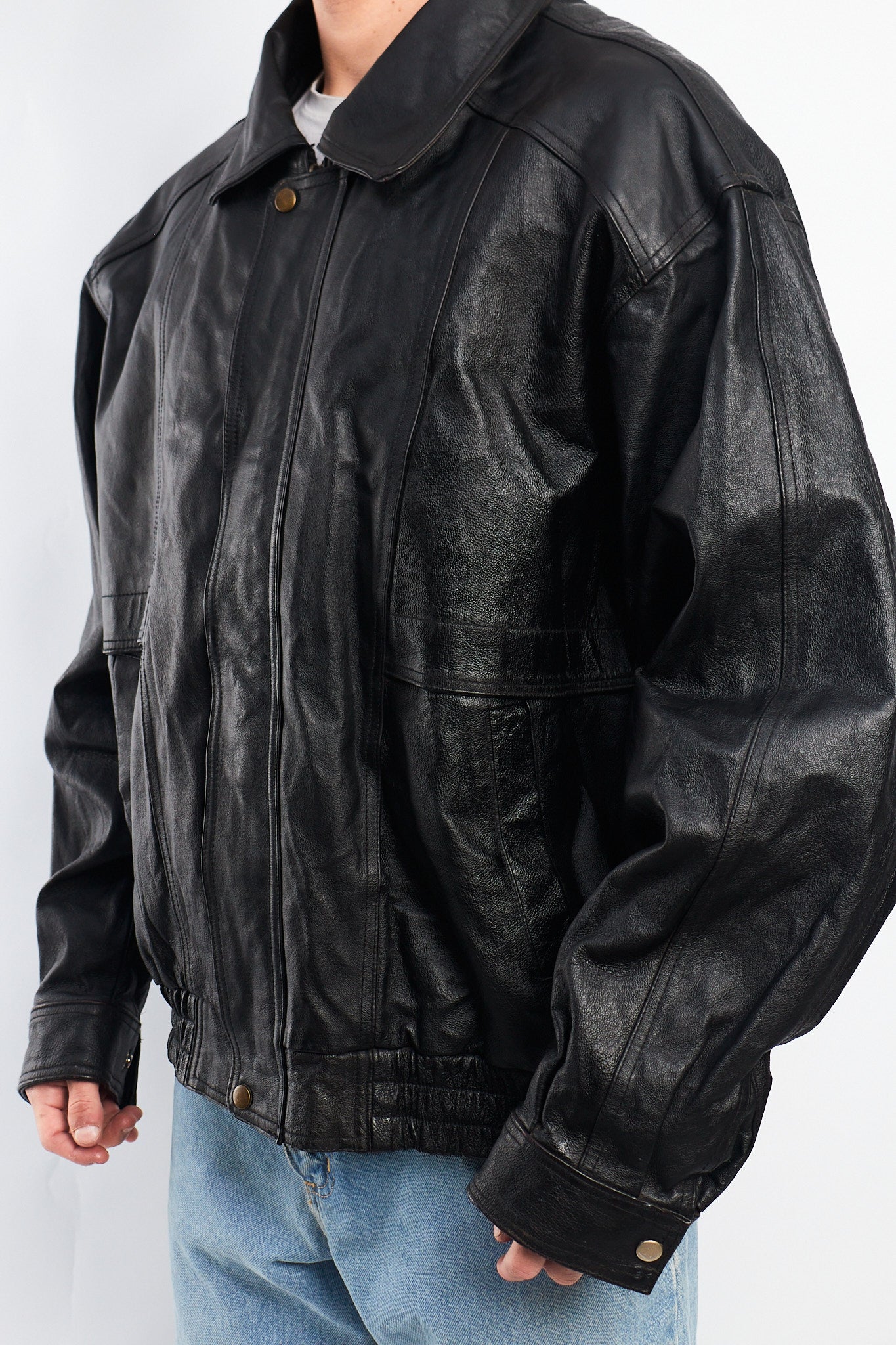 1990 Charles Klein Vintage Leather Bomber Jacket (XL)