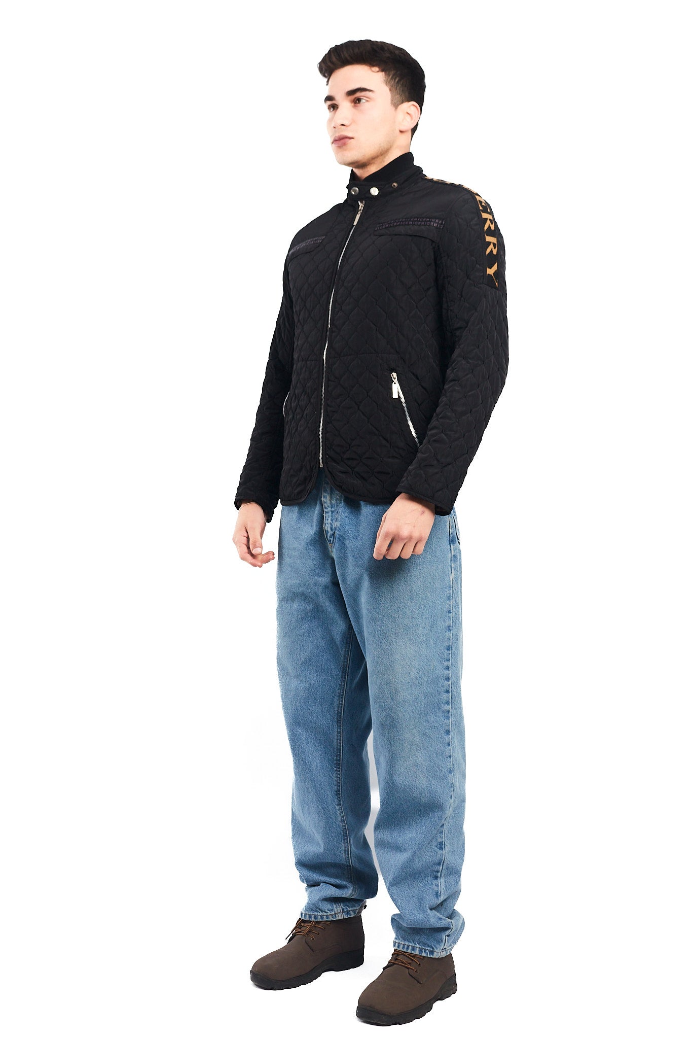 2000 Burberry Big Logo Puffer Jacket (S/M)