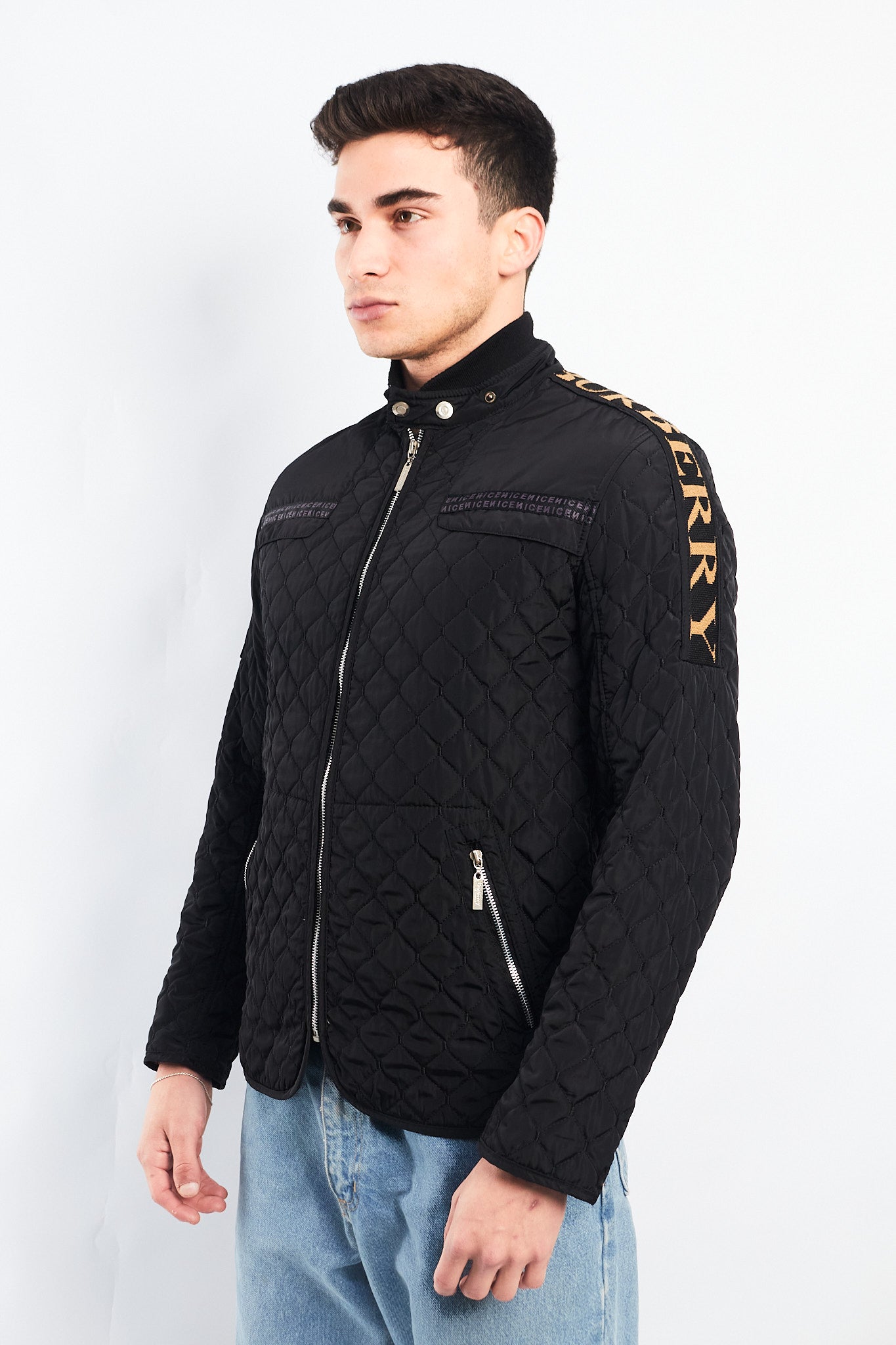 2000 Burberry Big Logo Puffer Jacket (S/M)