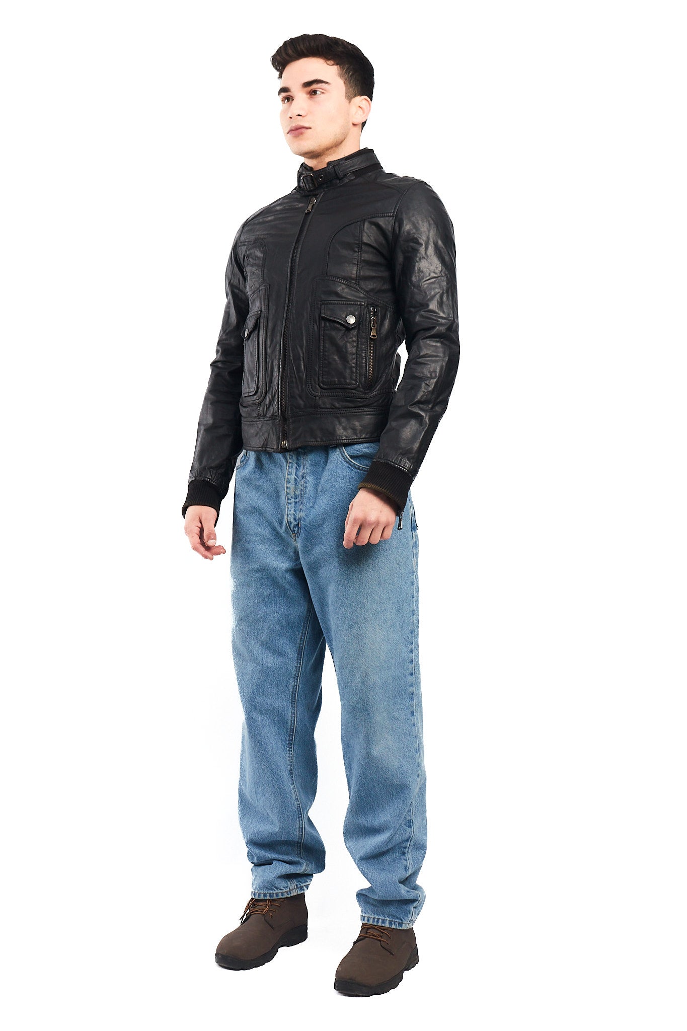 Vintage Dolce y Gabbana Leather Moto Jacket (S)