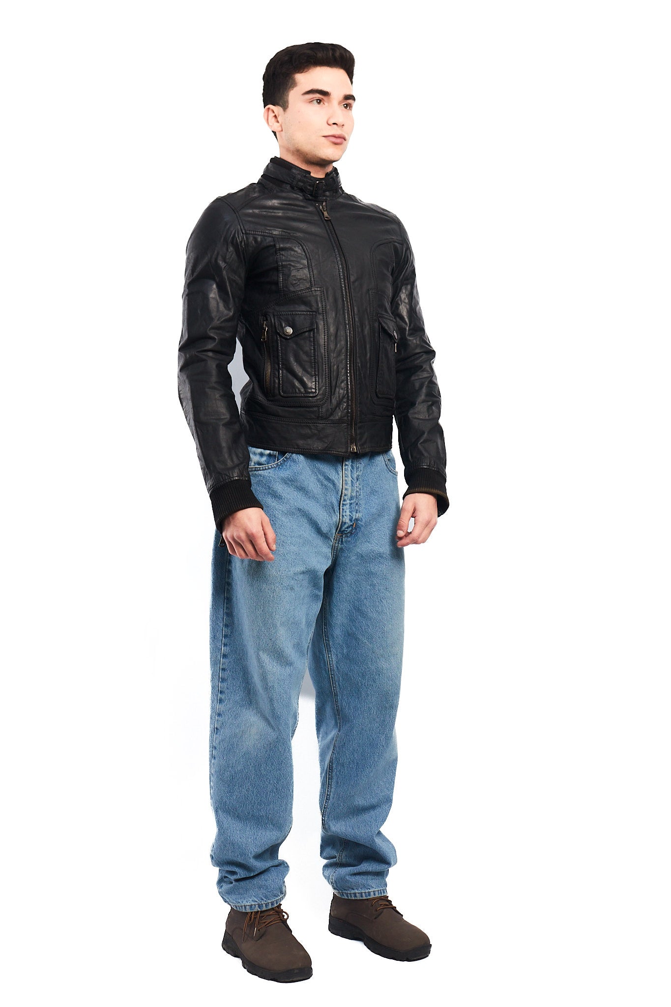 Vintage Dolce y Gabbana Leather Moto Jacket (S)