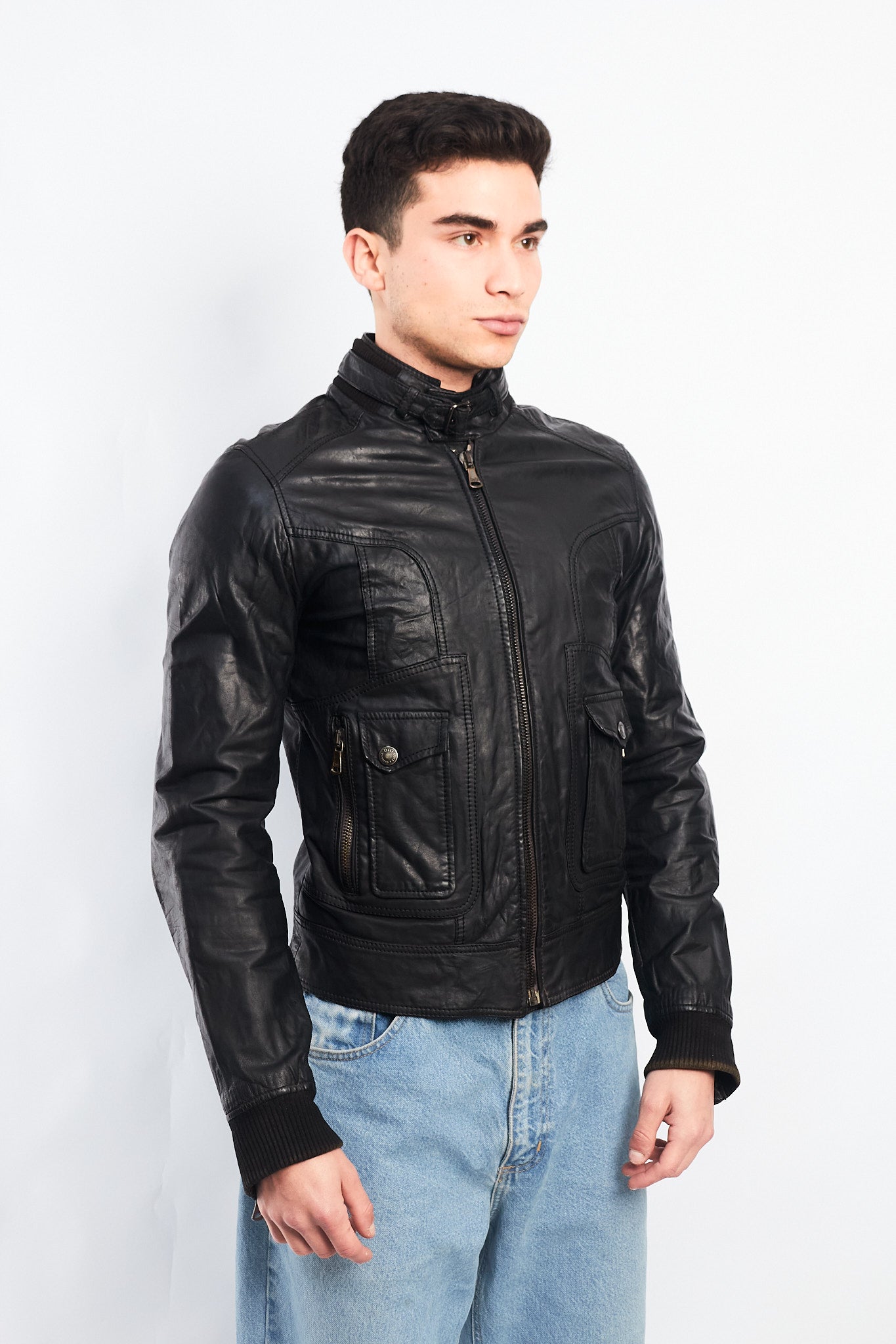 Vintage Dolce y Gabbana Leather Moto Jacket (S)