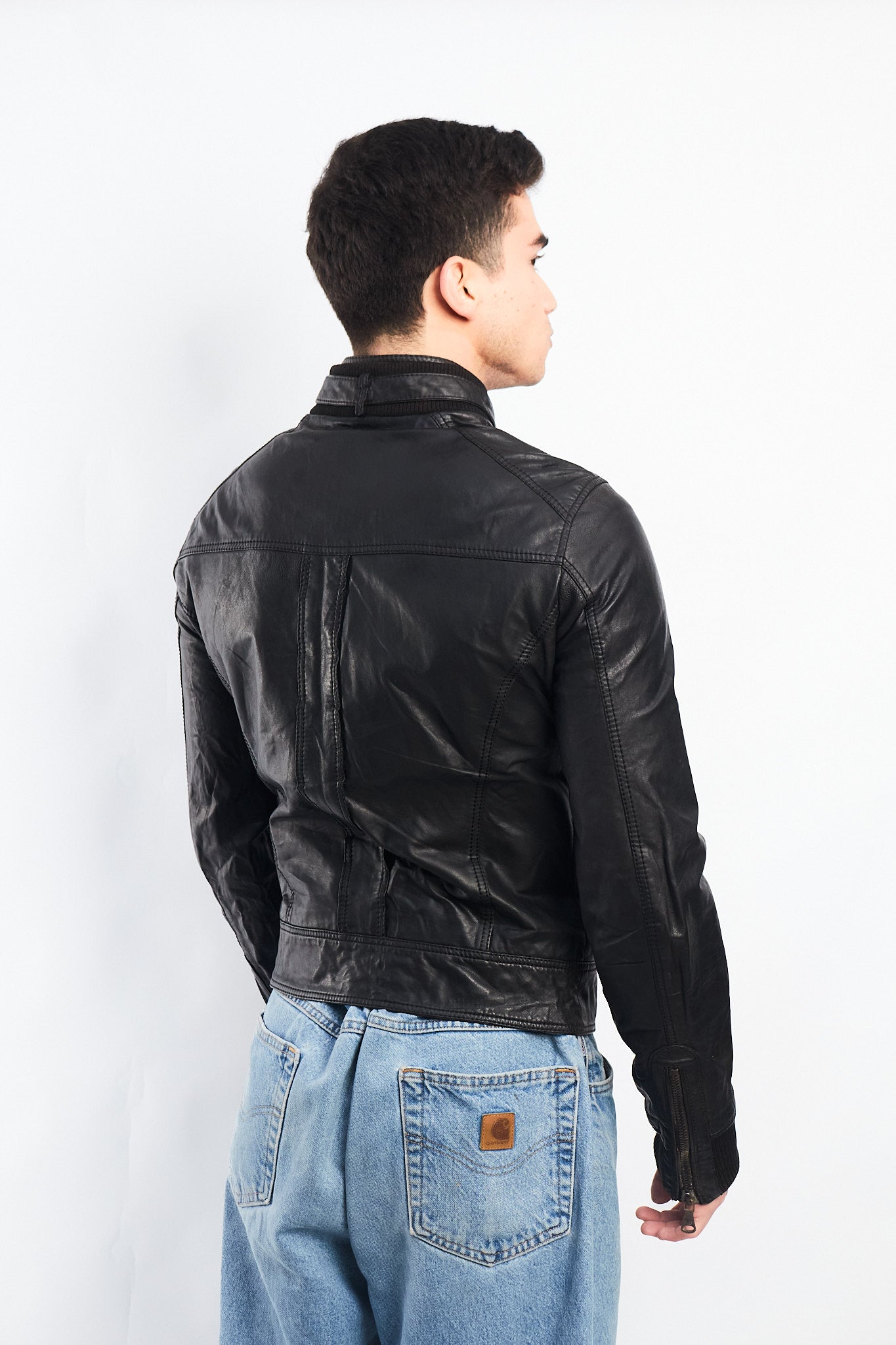 Vintage Dolce y Gabbana Leather Moto Jacket (S)
