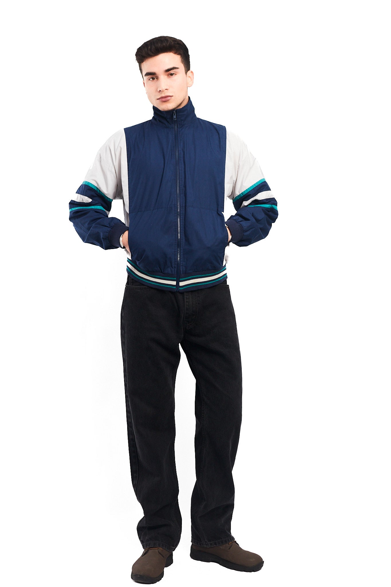 1990 Christian Dior Monsieur Colorblock Track Jacket (M)