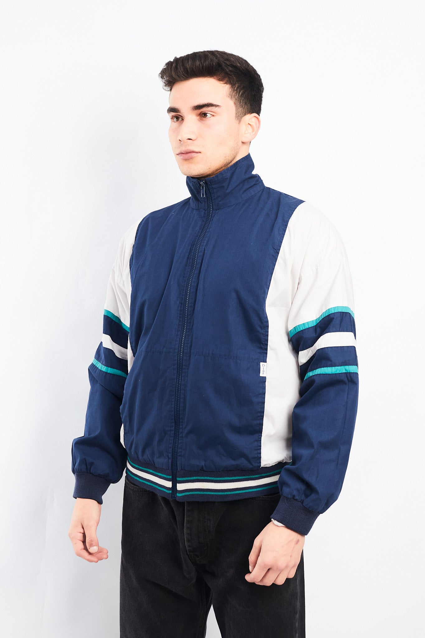 1990 Christian Dior Monsieur Colorblock Track Jacket (M)