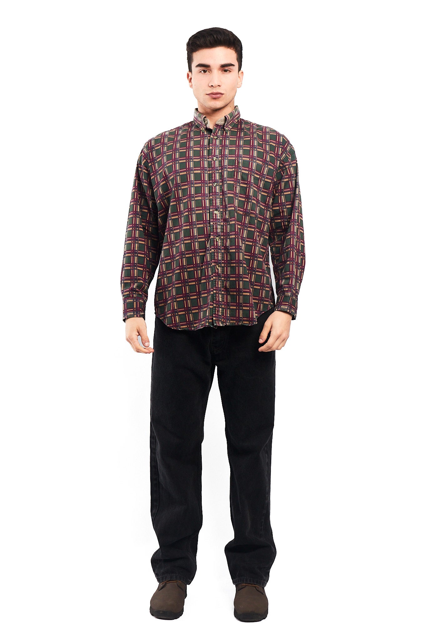 1990 Yve Saint Laurent Pour Homme Colorblock Shirt (M/L)