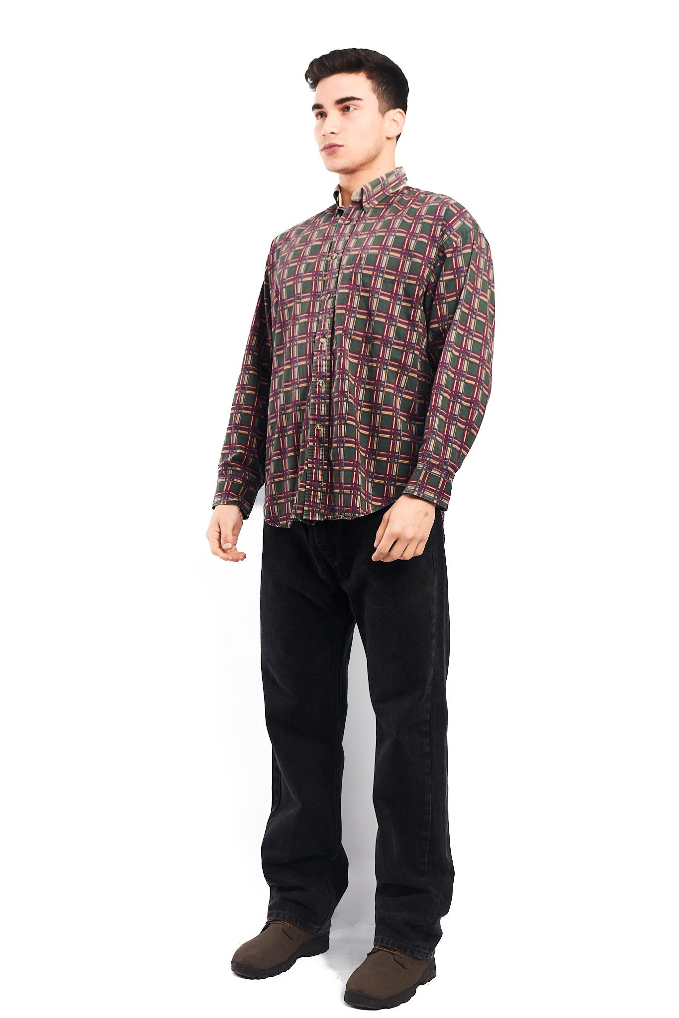 1990 Yve Saint Laurent Pour Homme Colorblock Shirt (M/L)