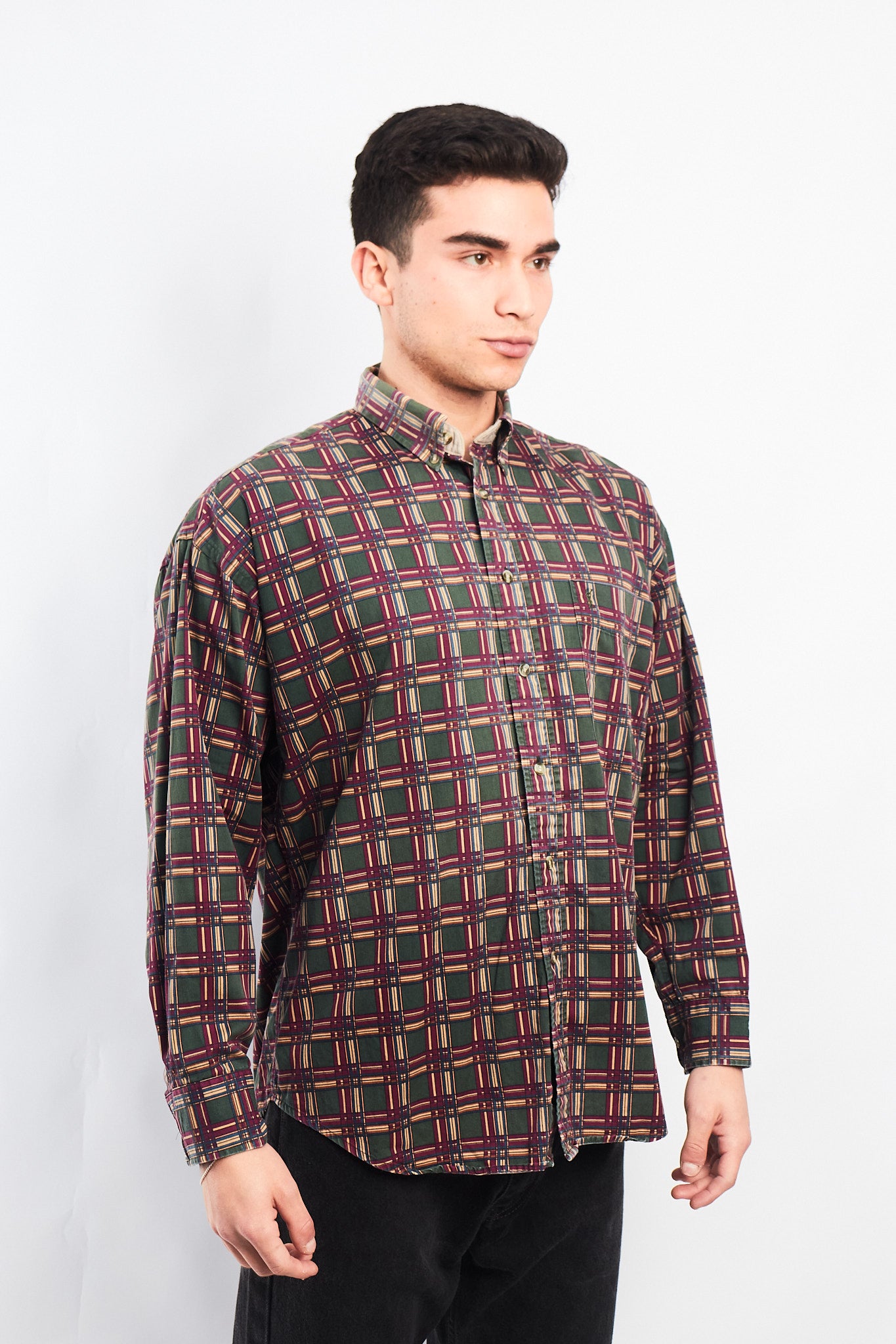 1990 Yve Saint Laurent Pour Homme Colorblock Shirt (M/L)
