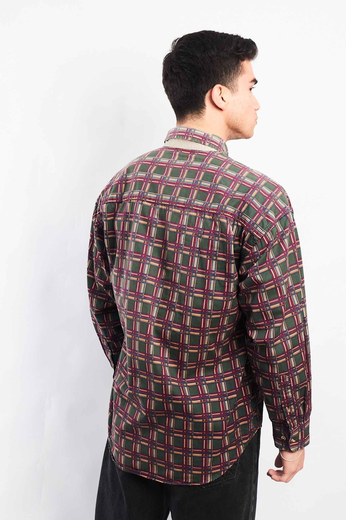 1990 Yve Saint Laurent Pour Homme Colorblock Shirt (M/L)