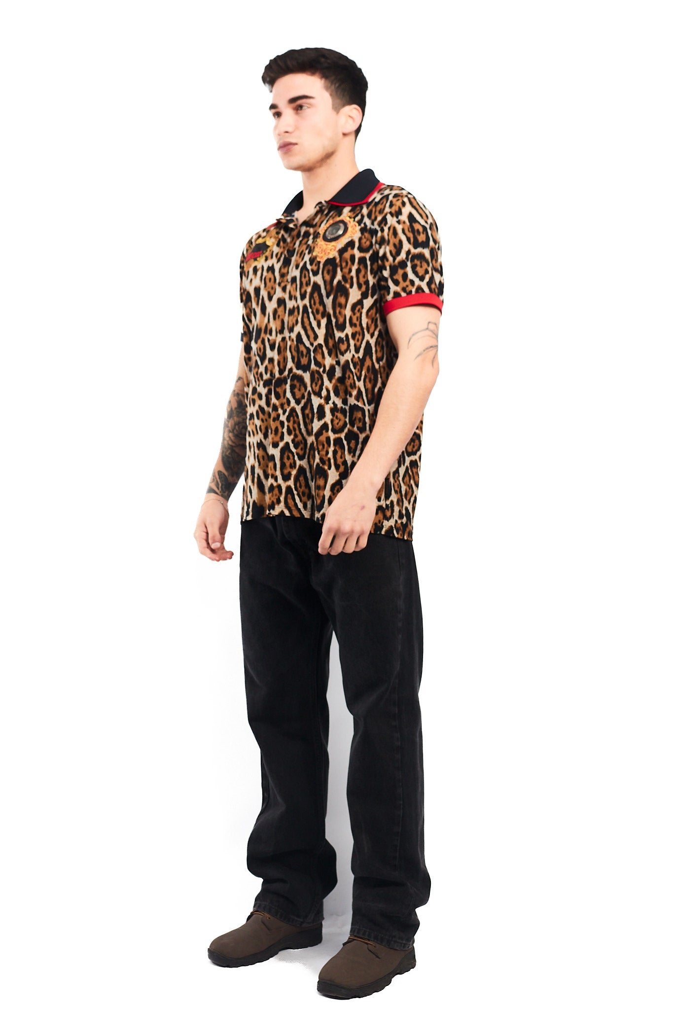 1990 Versace Animal Print Polo Shirt (S/M)