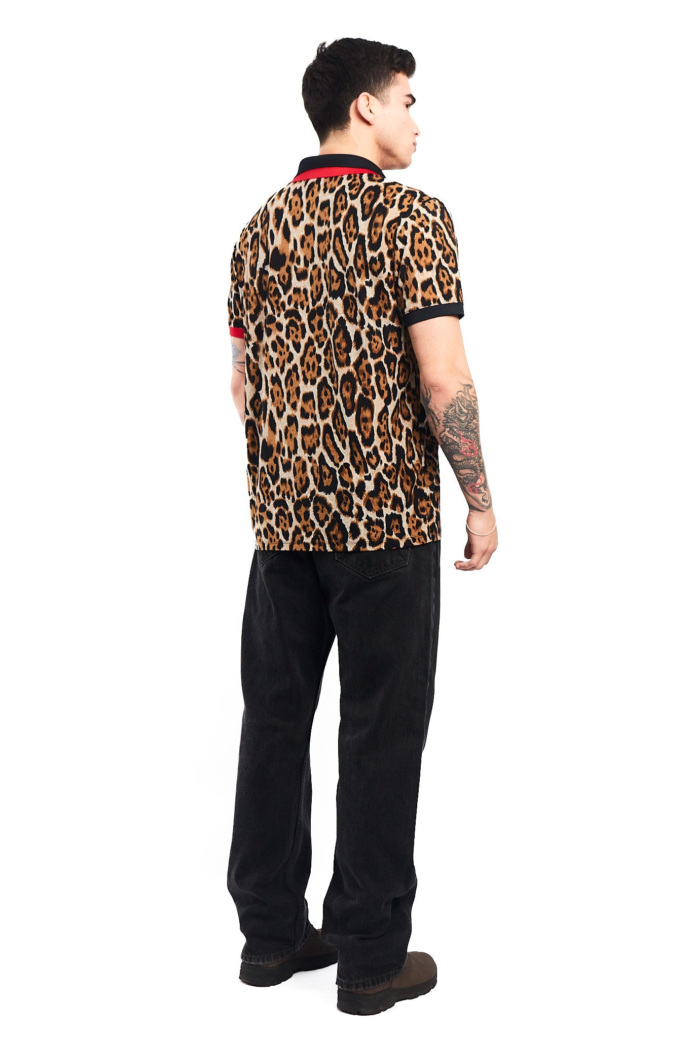 1990 Versace Animal Print Polo Shirt (S/M)