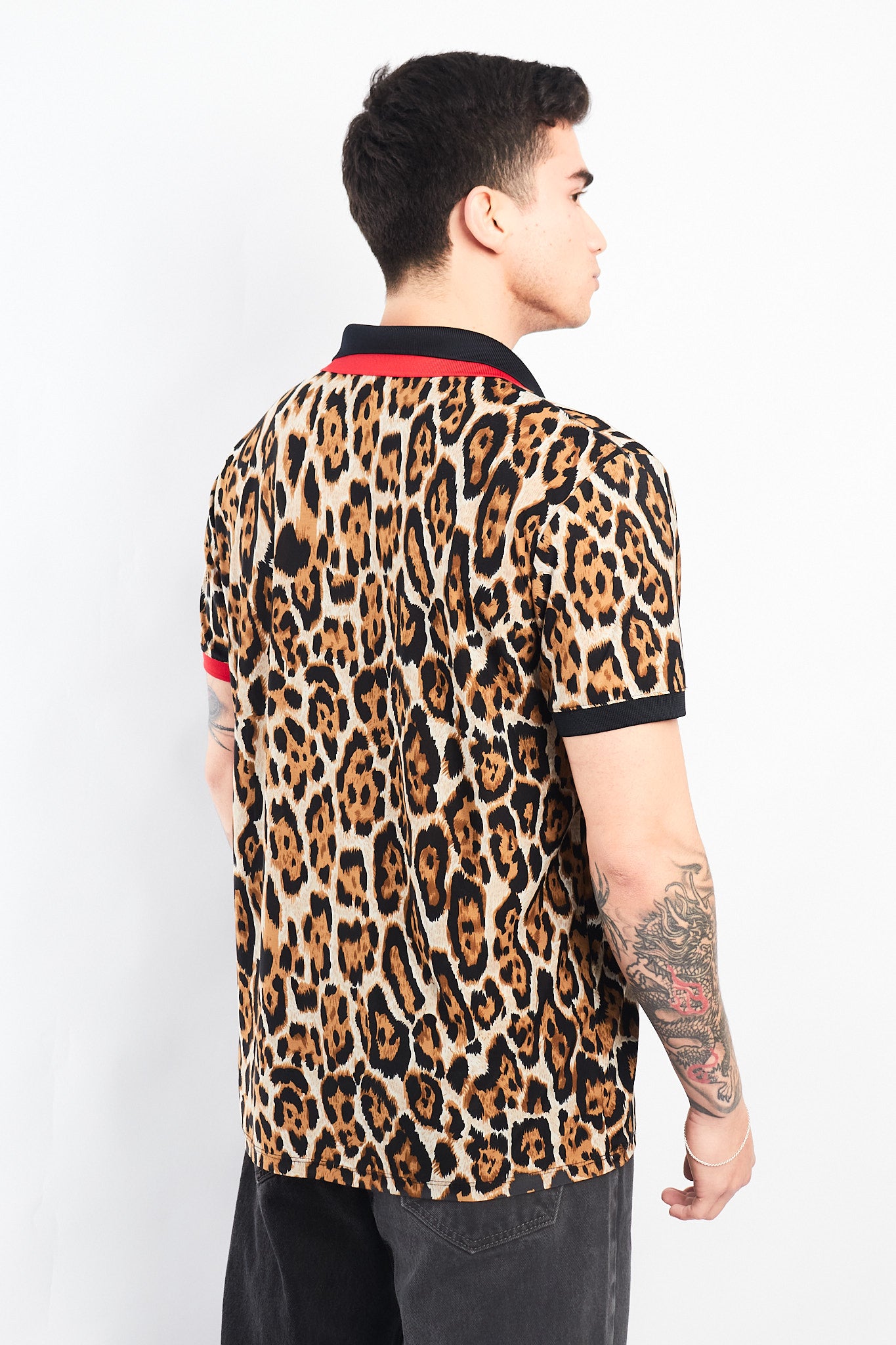 1990 Versace Animal Print Polo Shirt (S/M)
