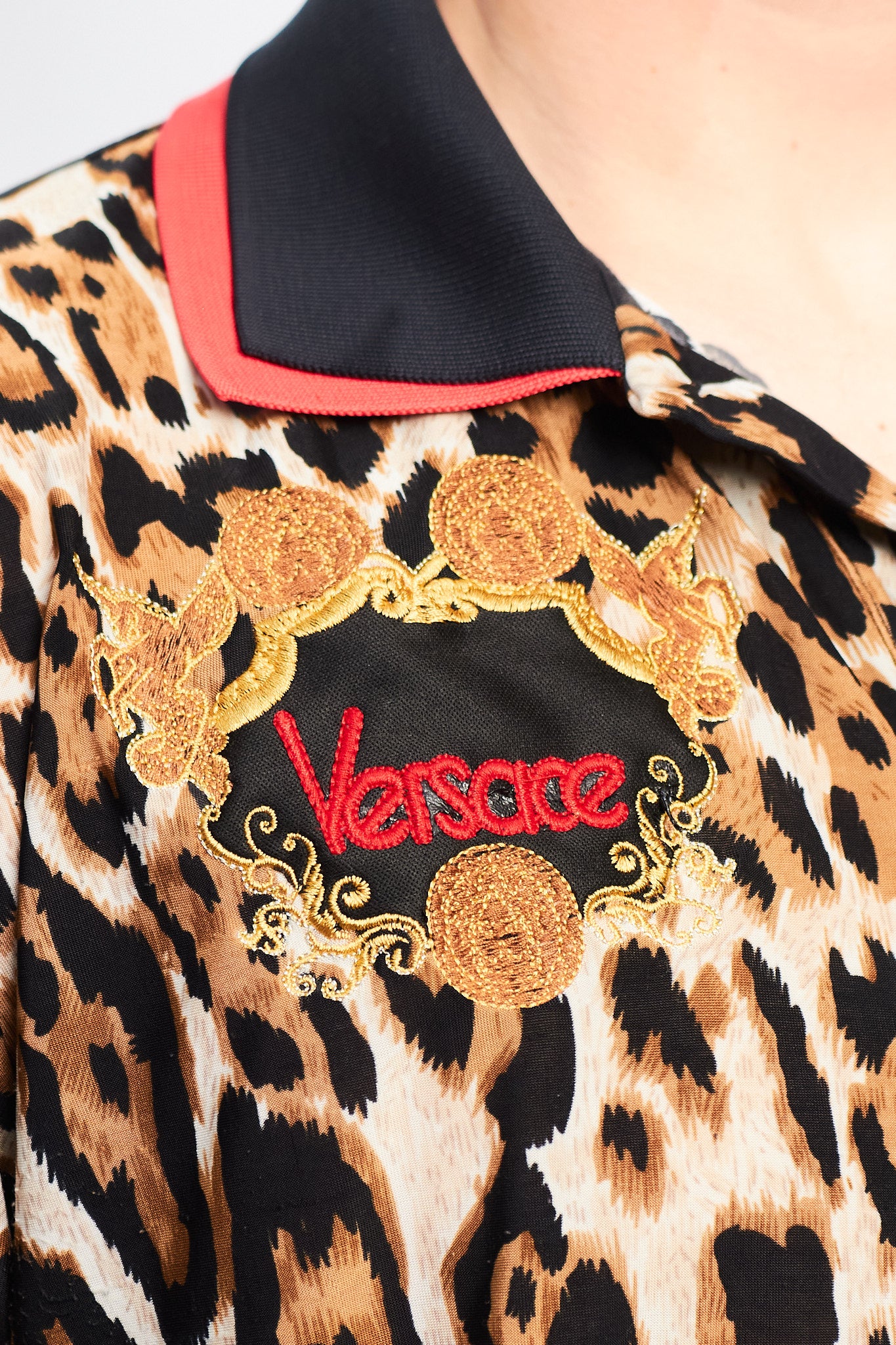 1990 Versace Animal Print Polo Shirt (S/M)
