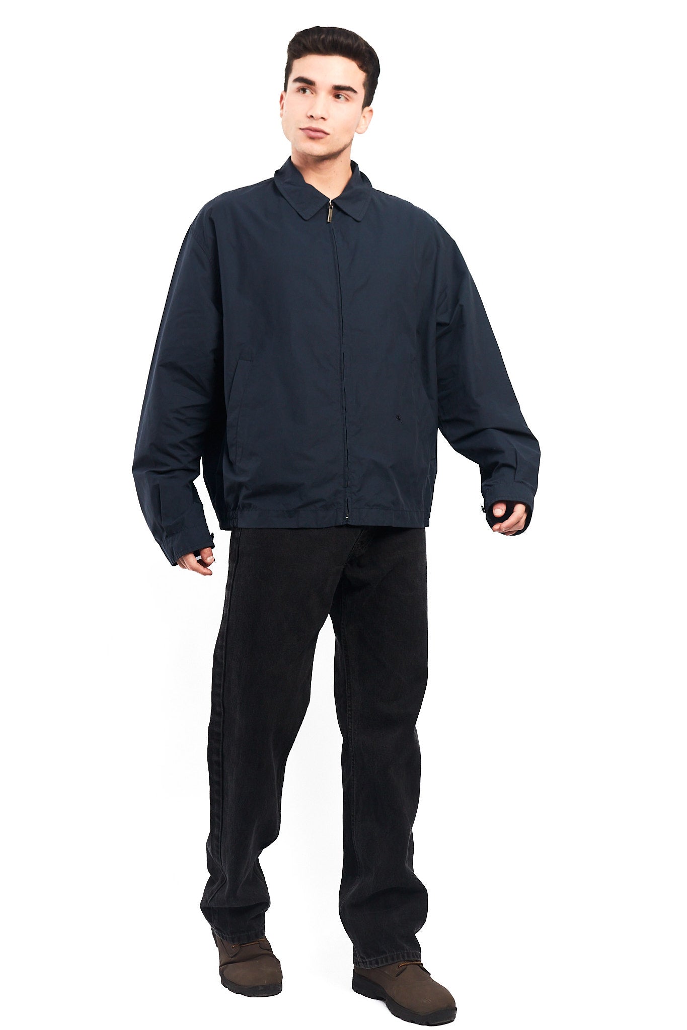 Vintage Burberry Navy Harrington Jacket (L/XL)