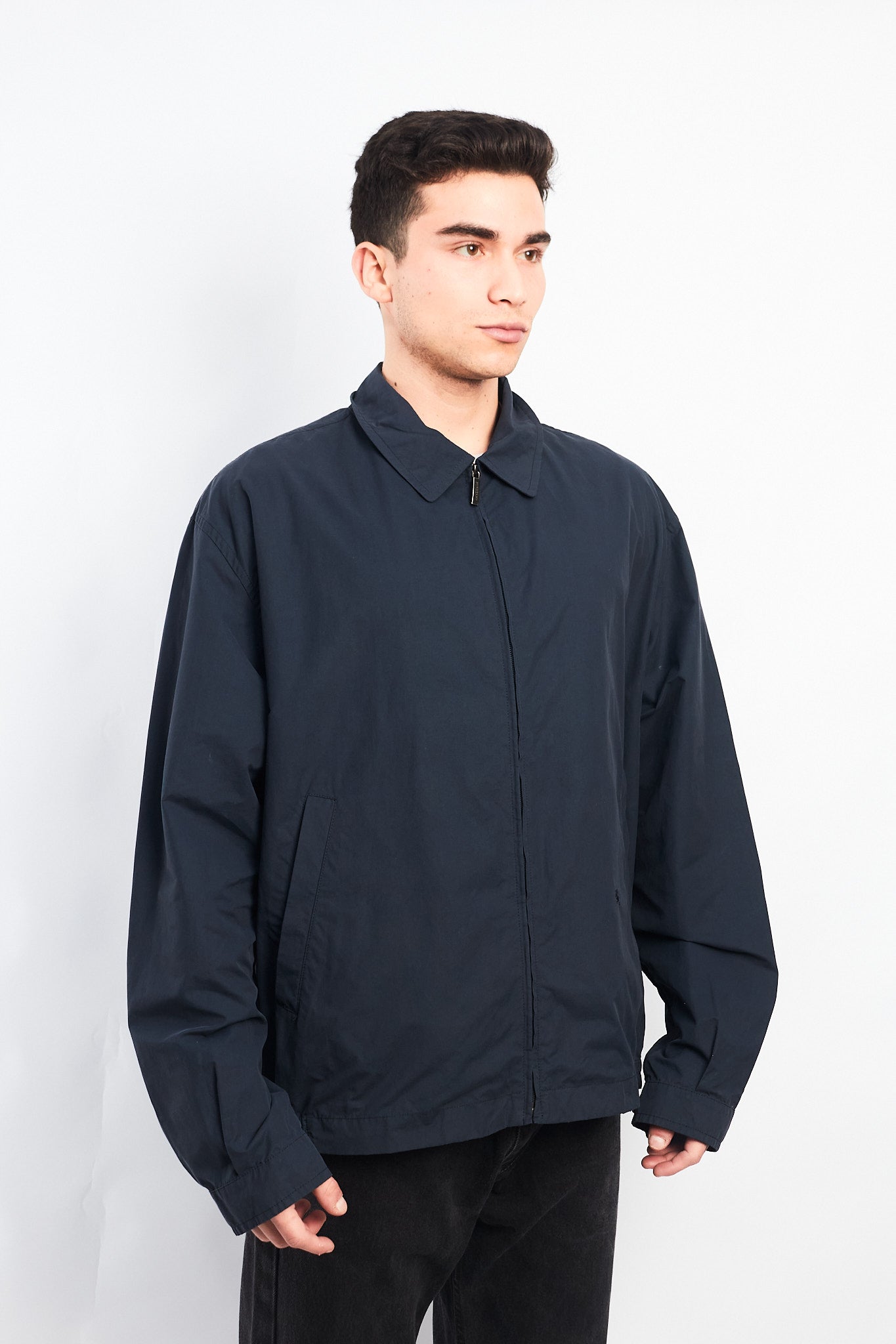 Vintage Burberry Navy Harrington Jacket (L/XL)