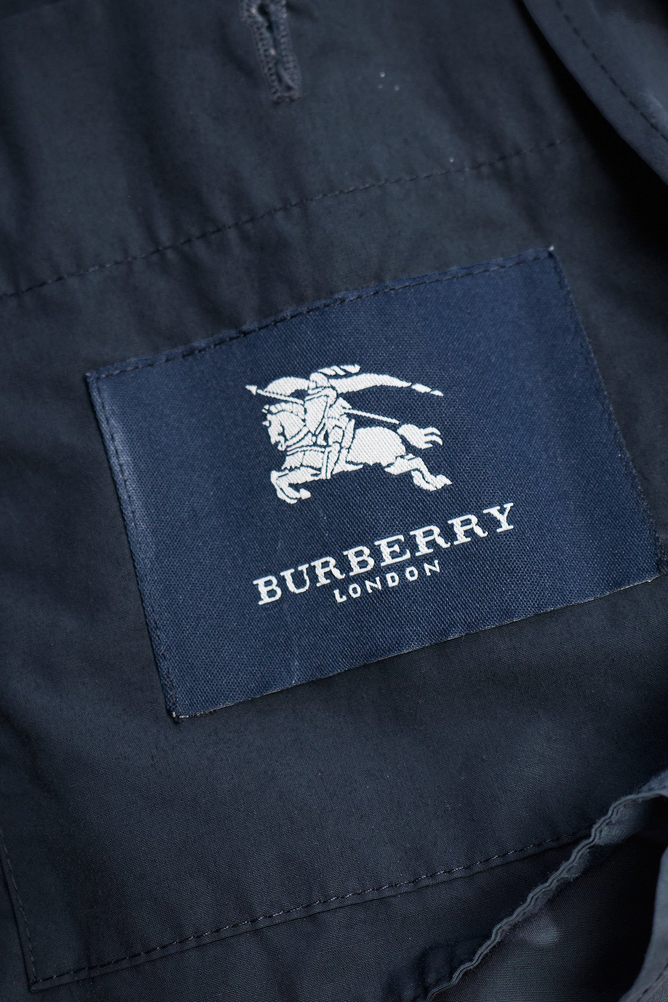 Vintage Burberry Navy Harrington Jacket (L/XL)
