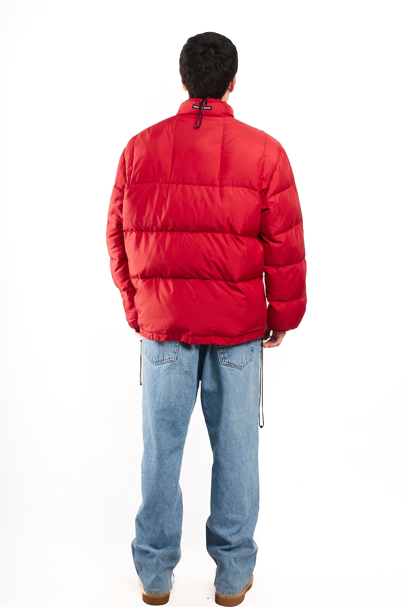 2000 Vintage Polo Sport RL Rust Red Impermeable Down Puffer Jacket (L/XL)