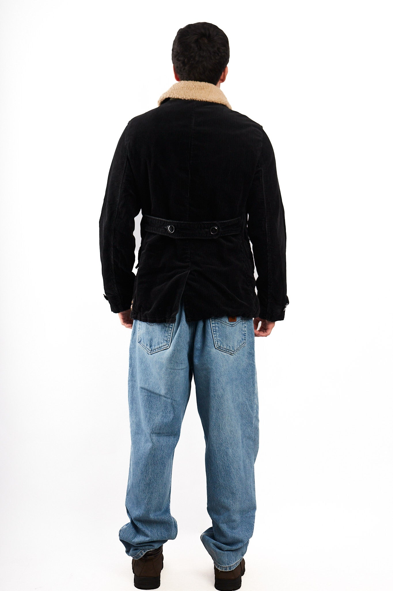 2000 Vintage Ralph Lauren Military Corduroy Sherpa Pea cot (M/L)
