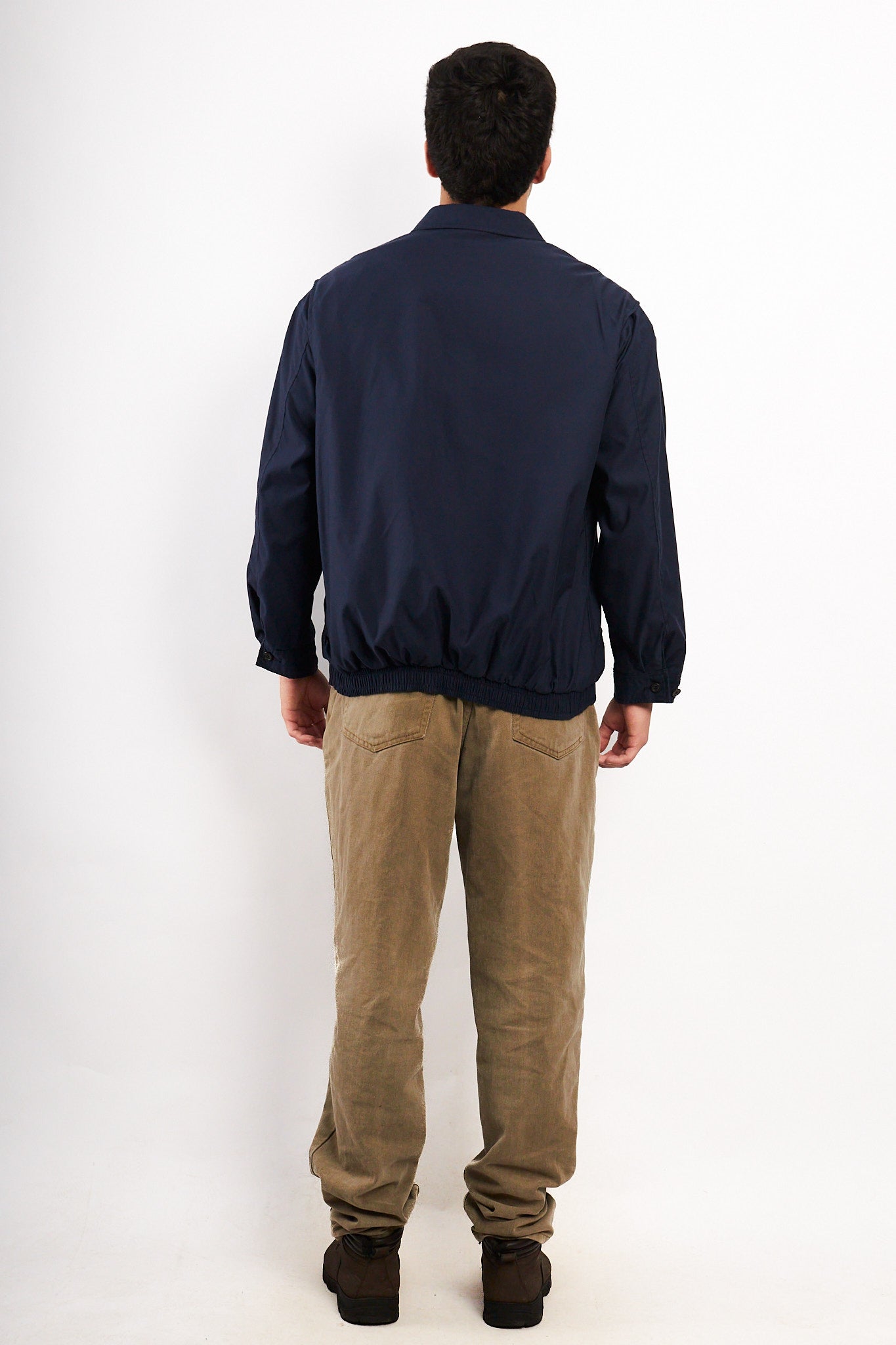 2000 Vintage Polo Ralph Lauren Navy Bi-Swing Impermeable Harrington (M/L)