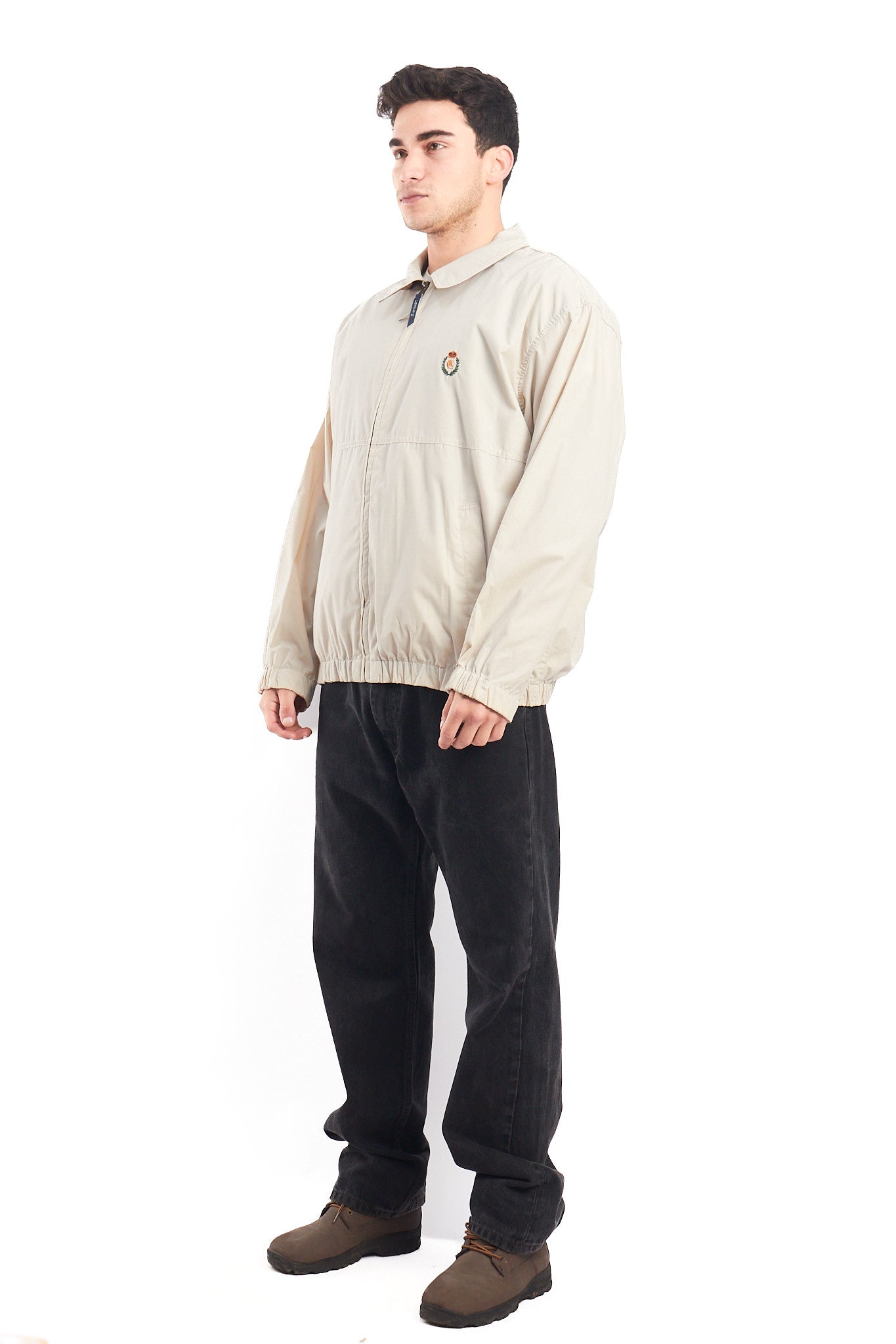 1990 Chaps Ralph Lauren Beige Harrington Jacket (L)