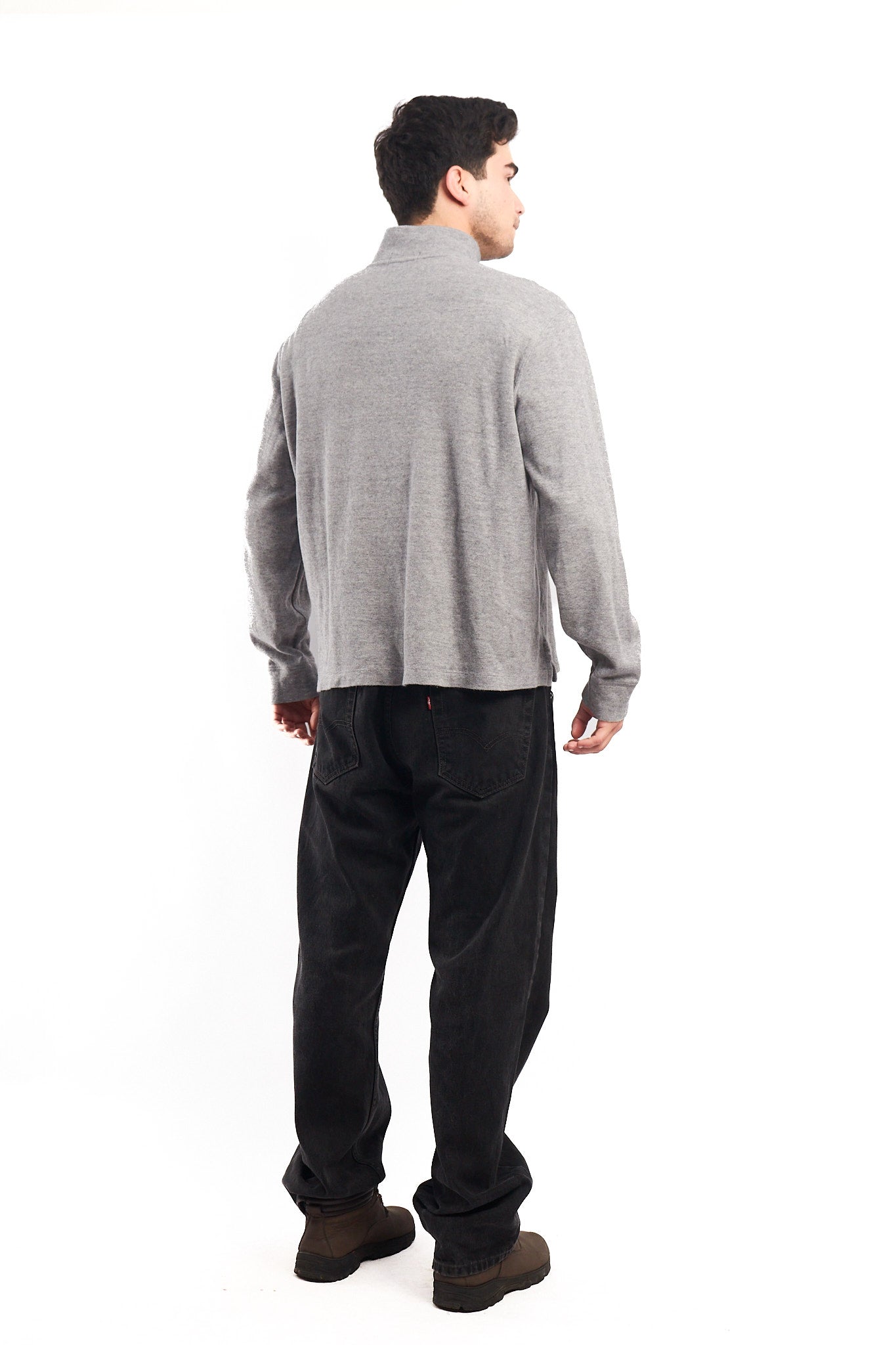 2000 Polo Ralph Lauren Gray Cotton Quarter Zip (L)