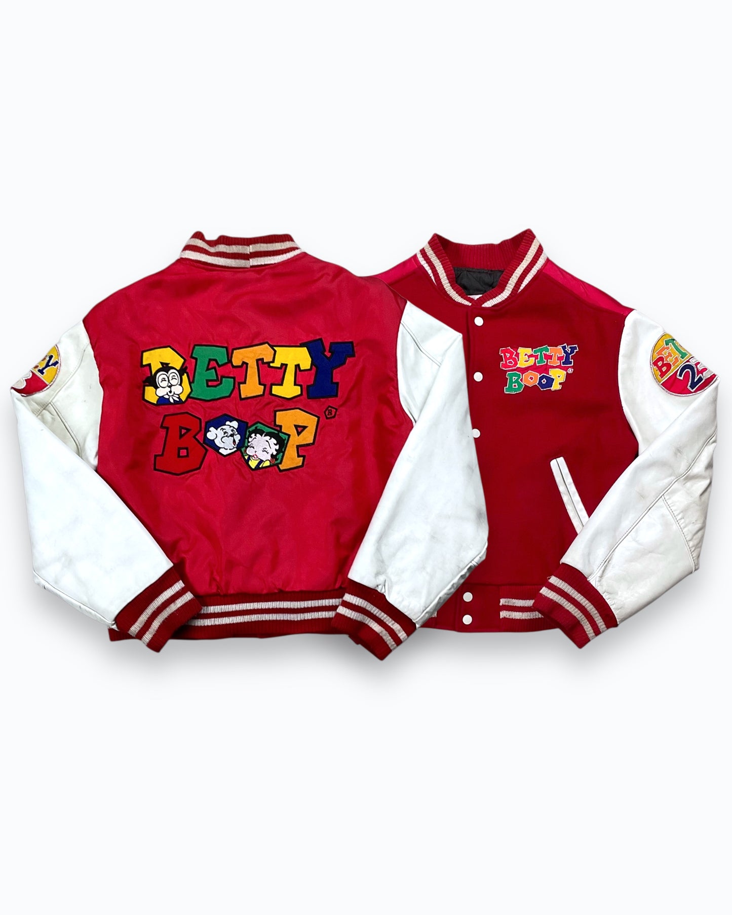 1990 Betty Boop Leather Varsity Jacket (M)