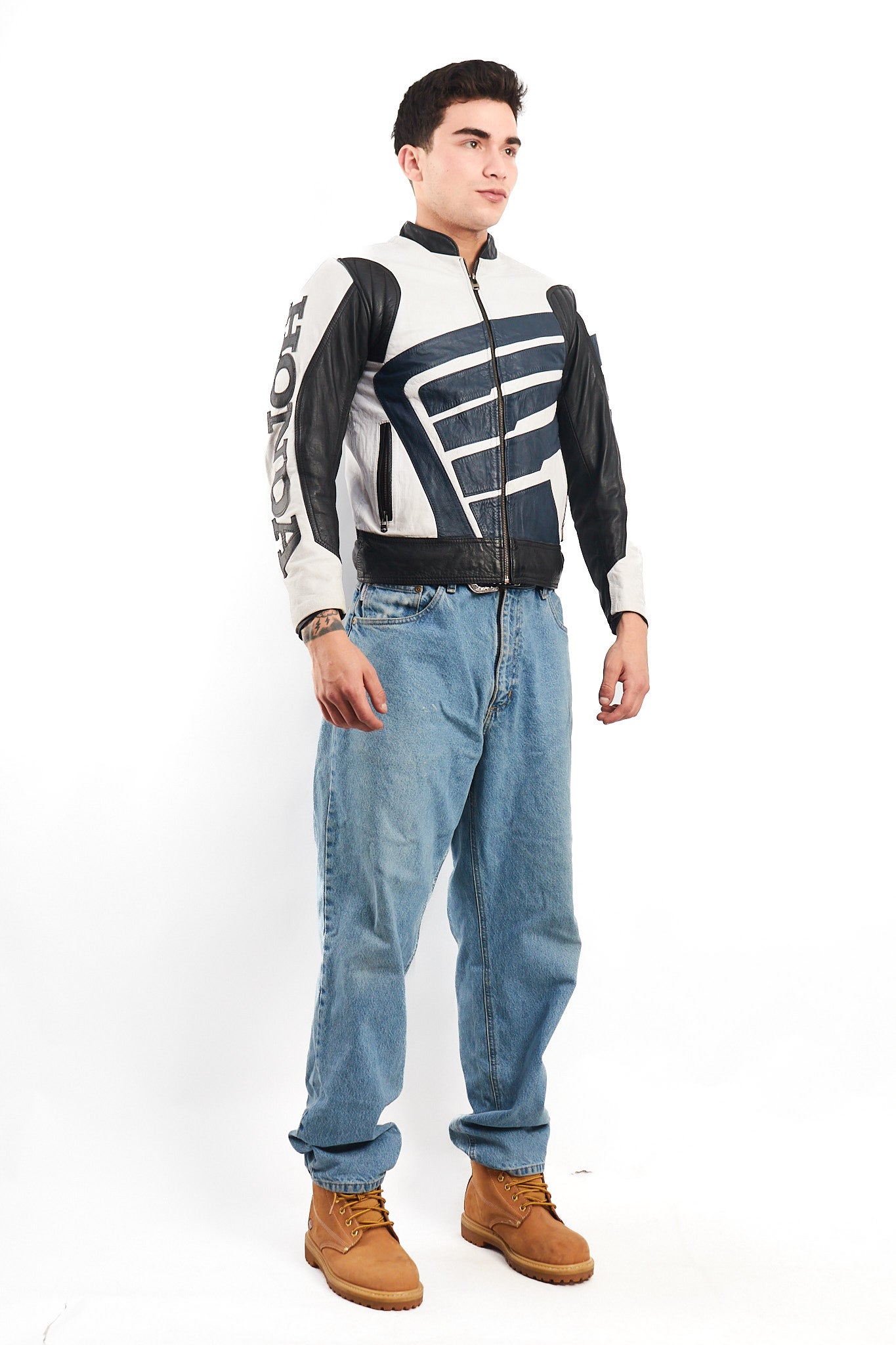 1990 Vintage Honda Leather Moto Jacket (S)