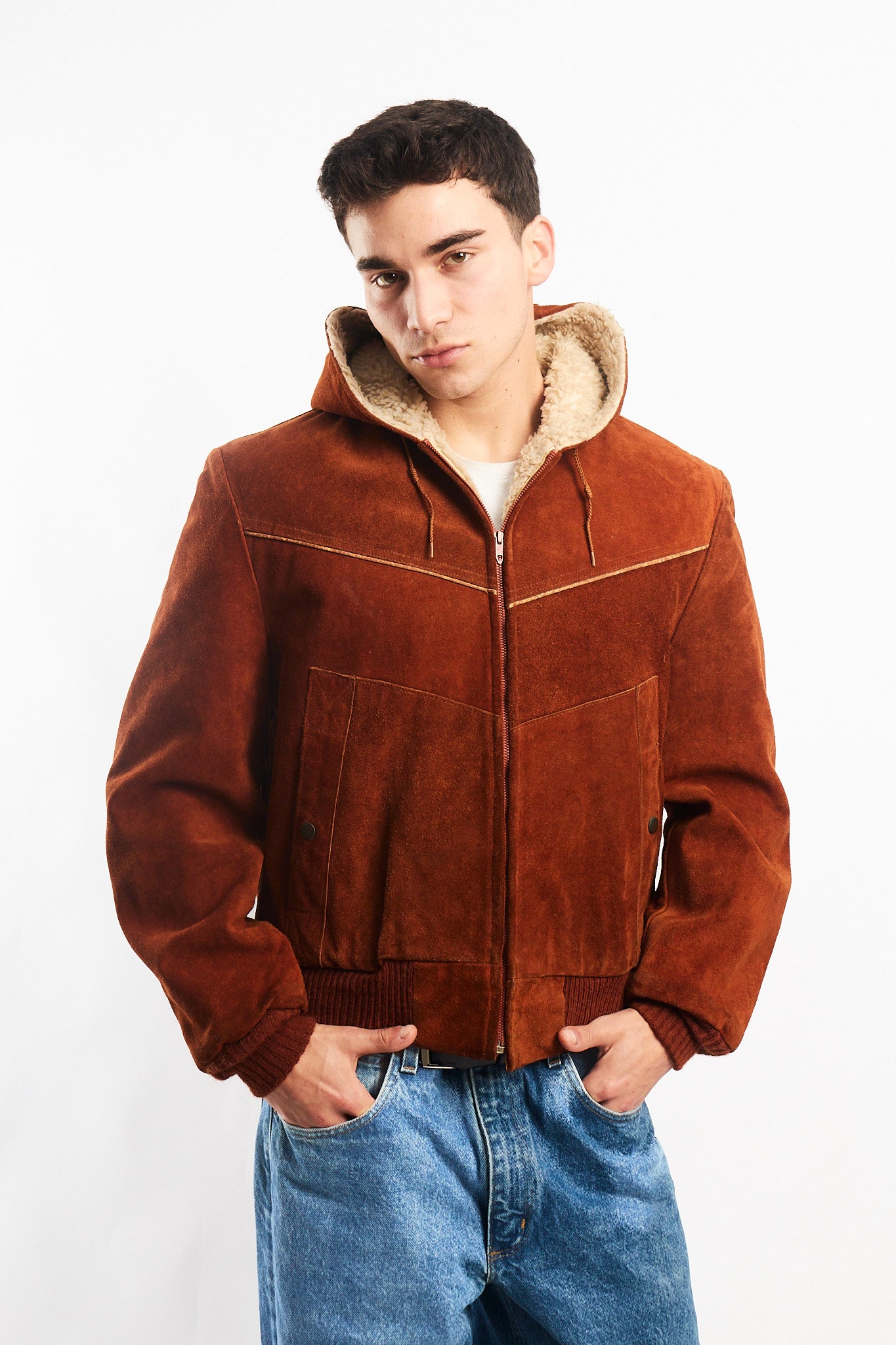 1990 Vintage Cinnamon Cowhide Leather Active Jacket (M/L)