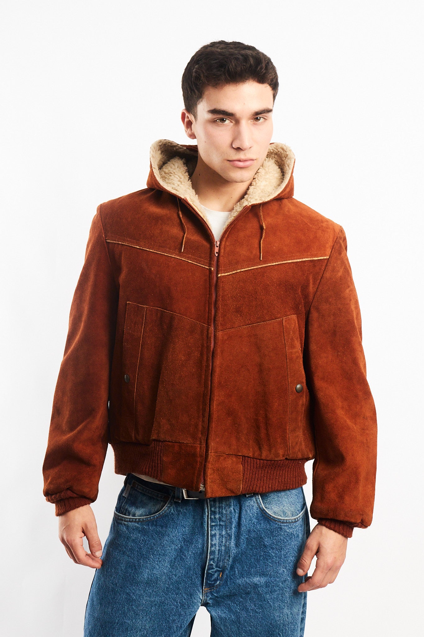 1990 Vintage Cinnamon Cowhide Leather Active Jacket (M/L)