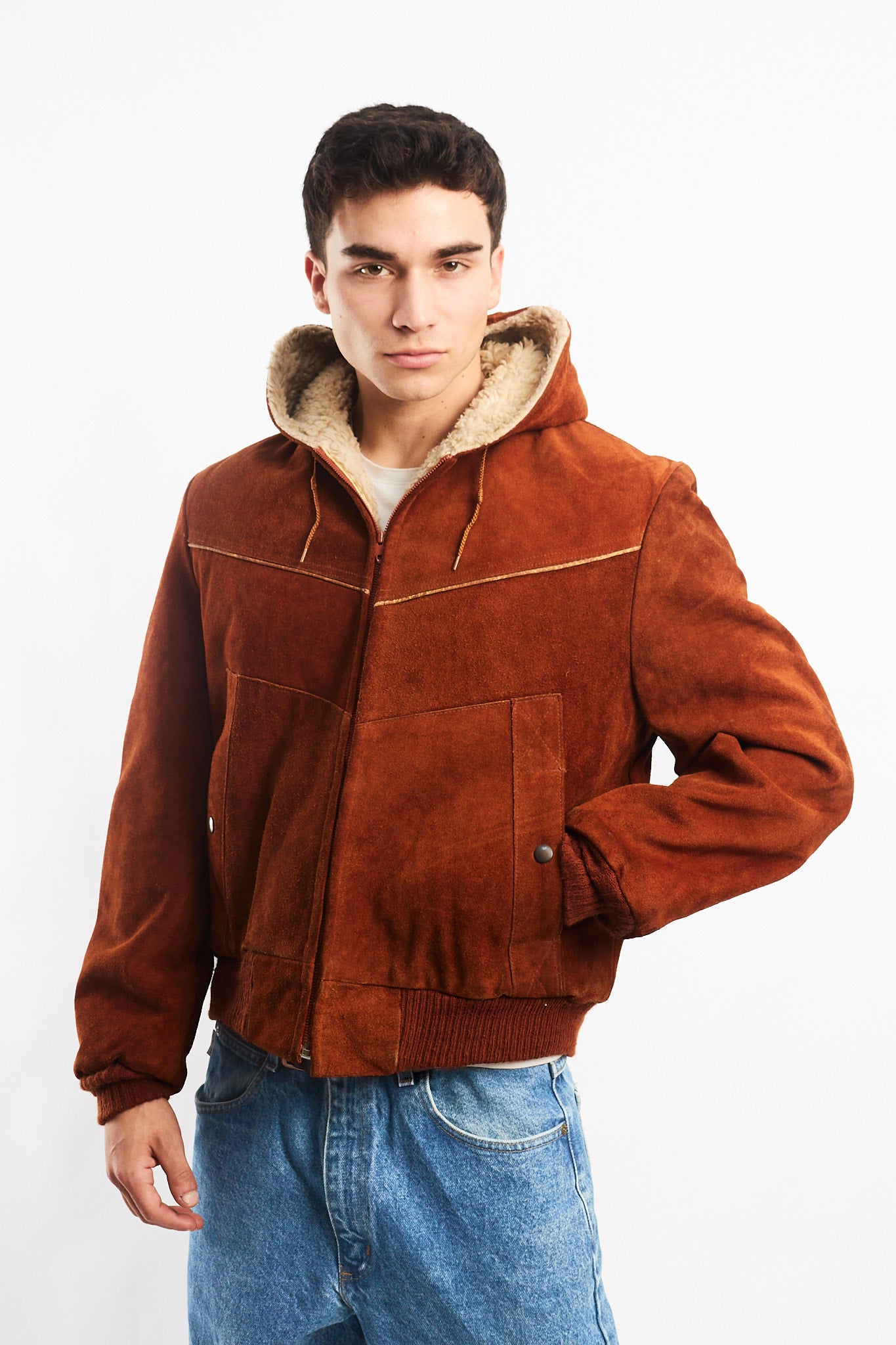 1990 Vintage Cinnamon Cowhide Leather Active Jacket (M/L)