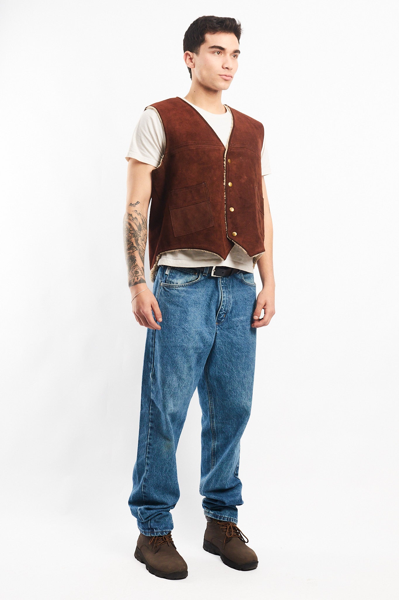 Vintage Trailsmaster Leather Sherpa Vest (M/L)