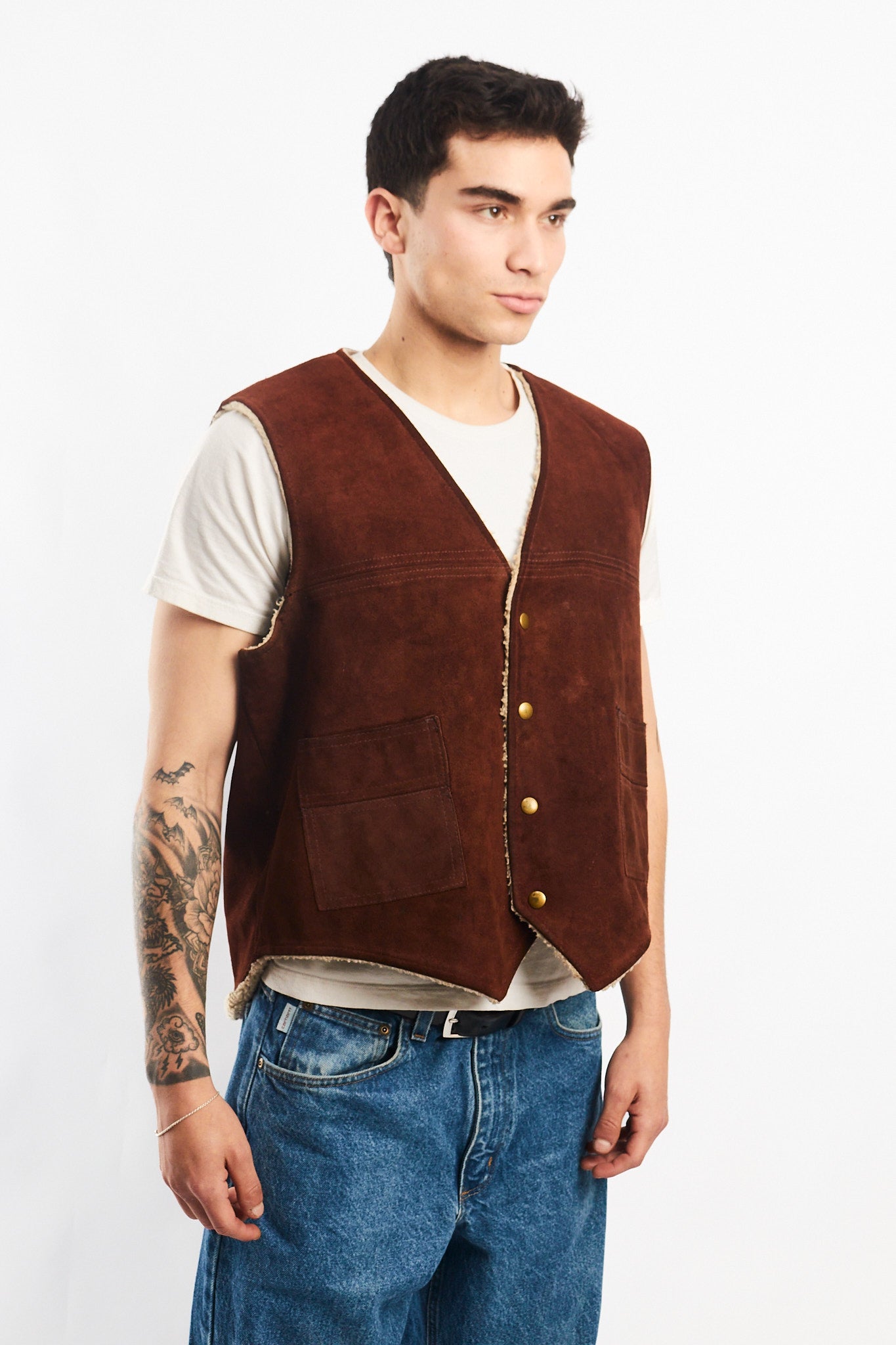 Vintage Trailsmaster Leather Sherpa Vest (M/L)