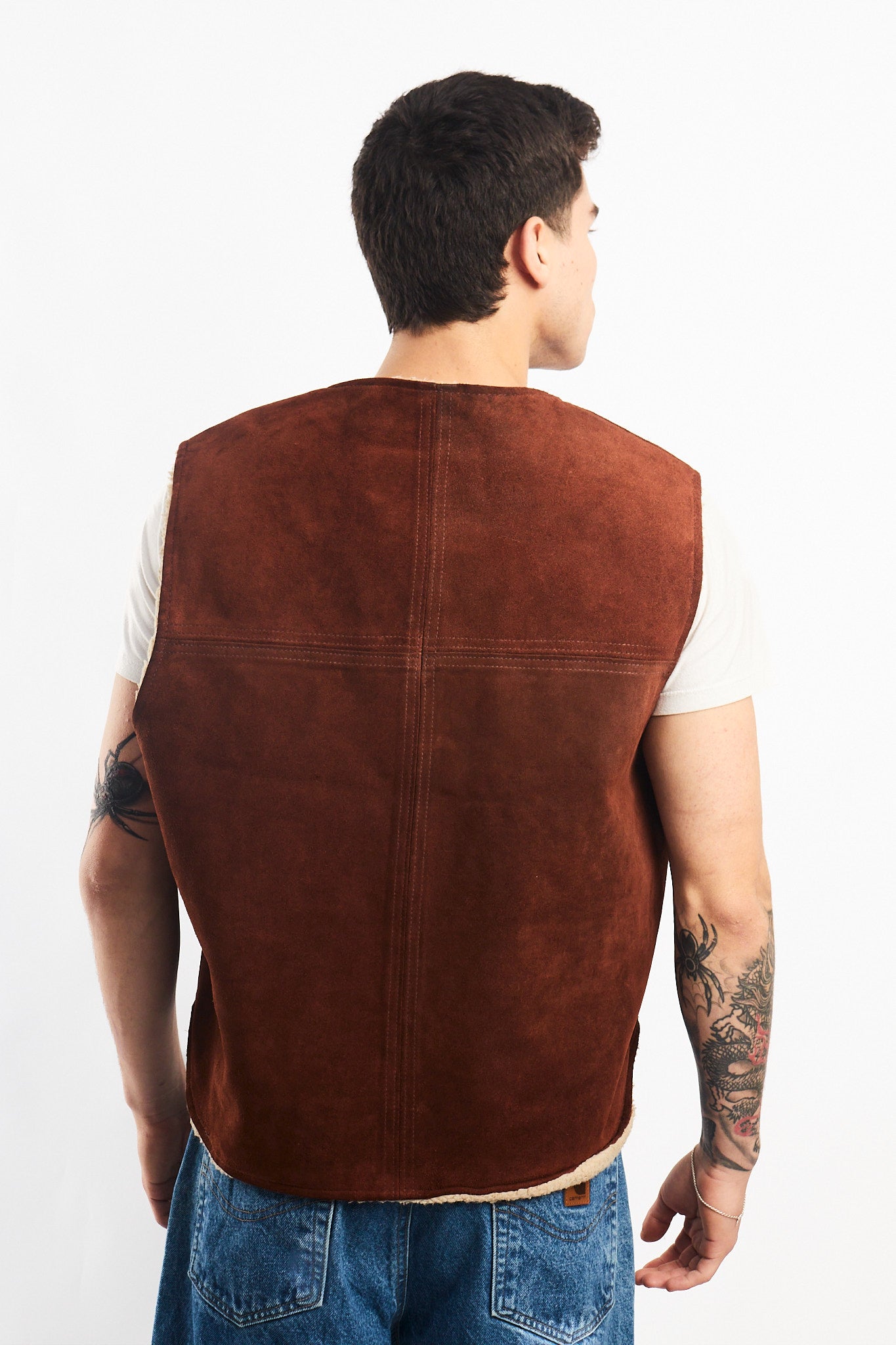 Vintage Trailsmaster Leather Sherpa Vest (M/L)
