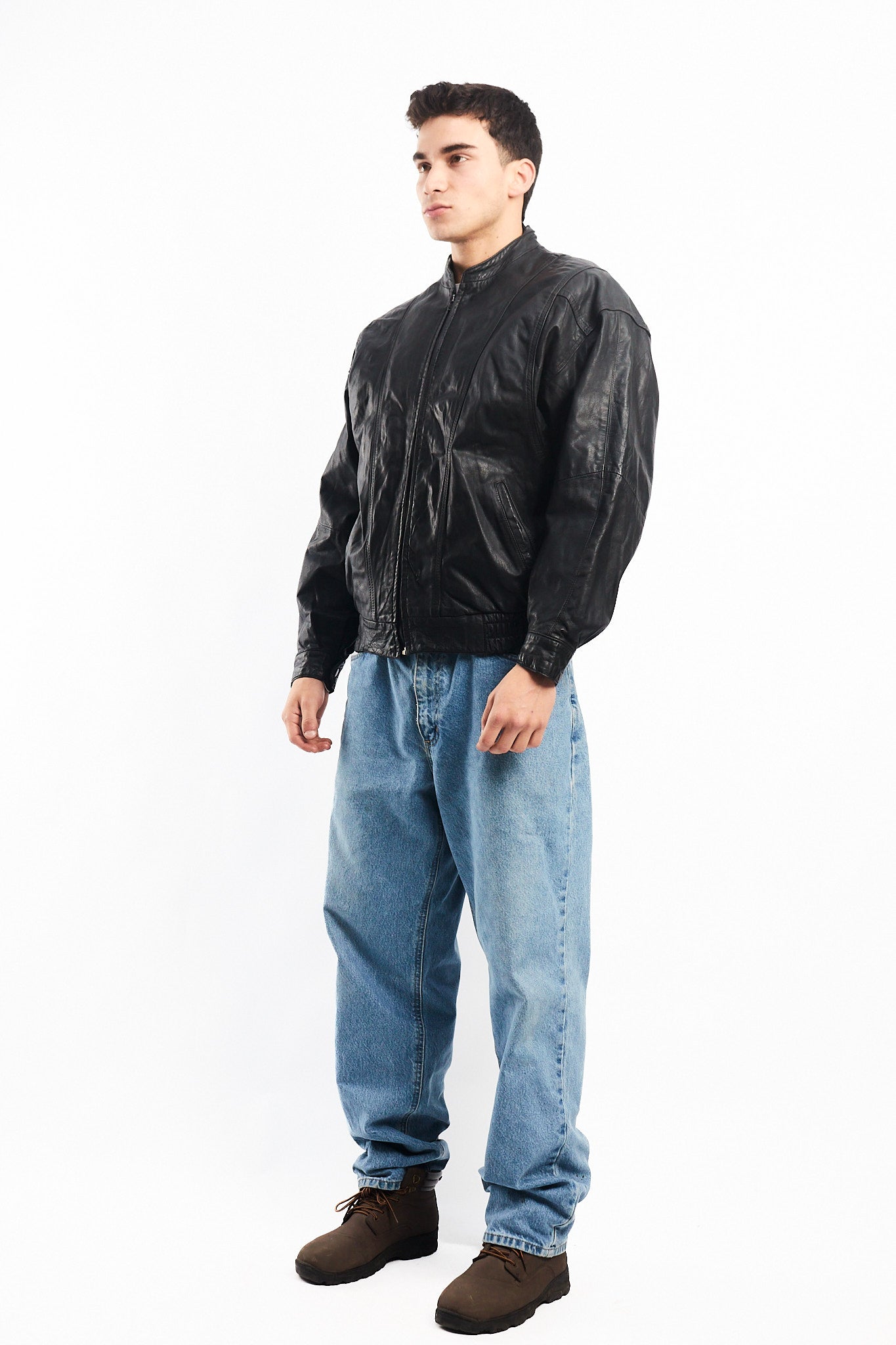 1990 Renzo Costa Leather Bomber Jacket (S/M)