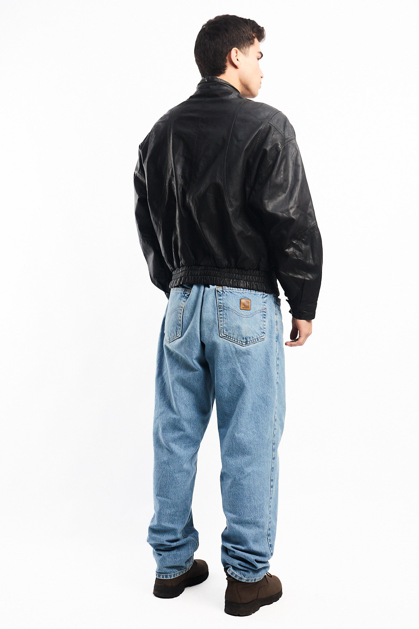 1990 Renzo Costa Leather Bomber Jacket (S/M)